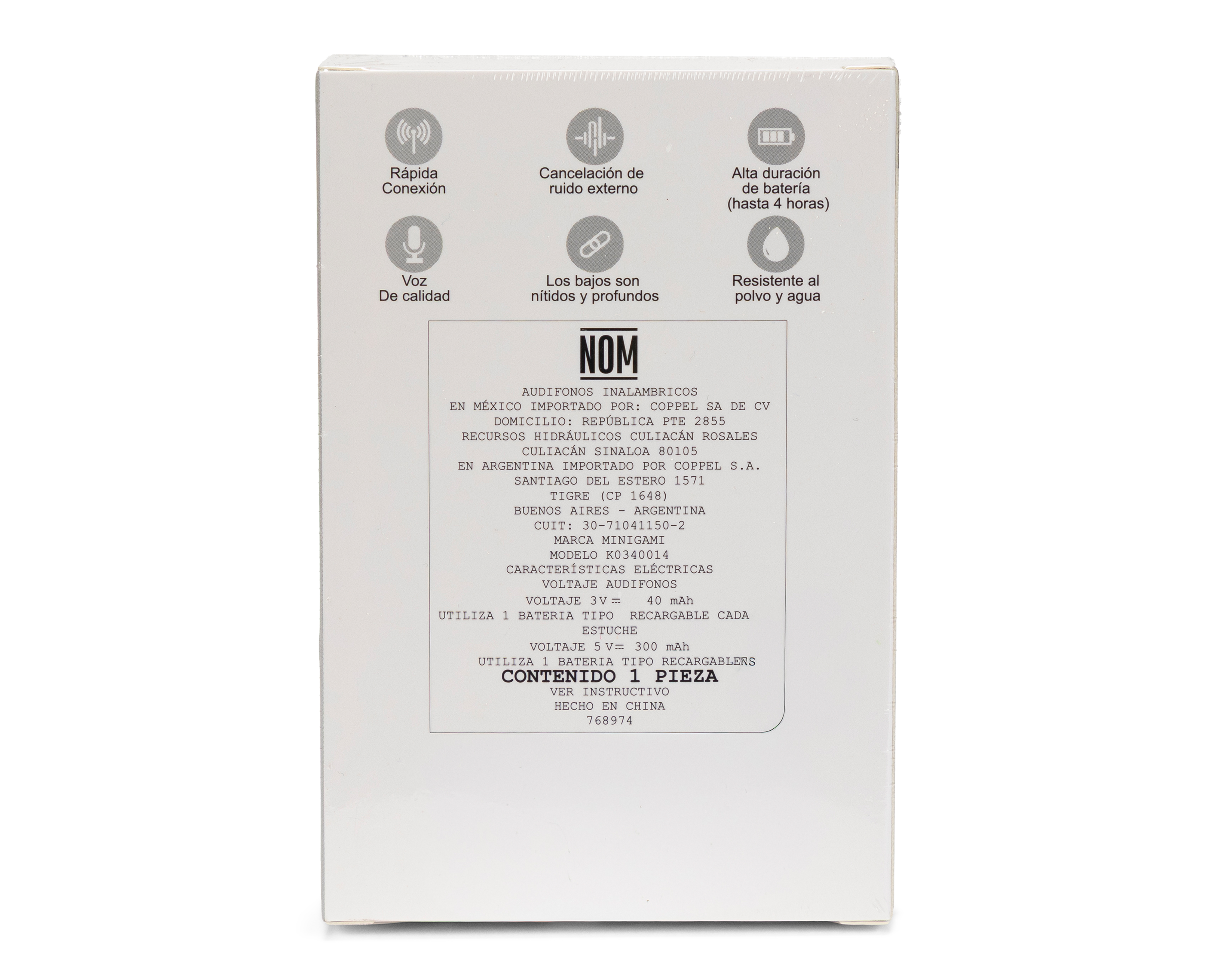 Foto 4 | Foto 4 | Audífonos Inalámbricos Minigami K0340014 con Cancelación de Ruido