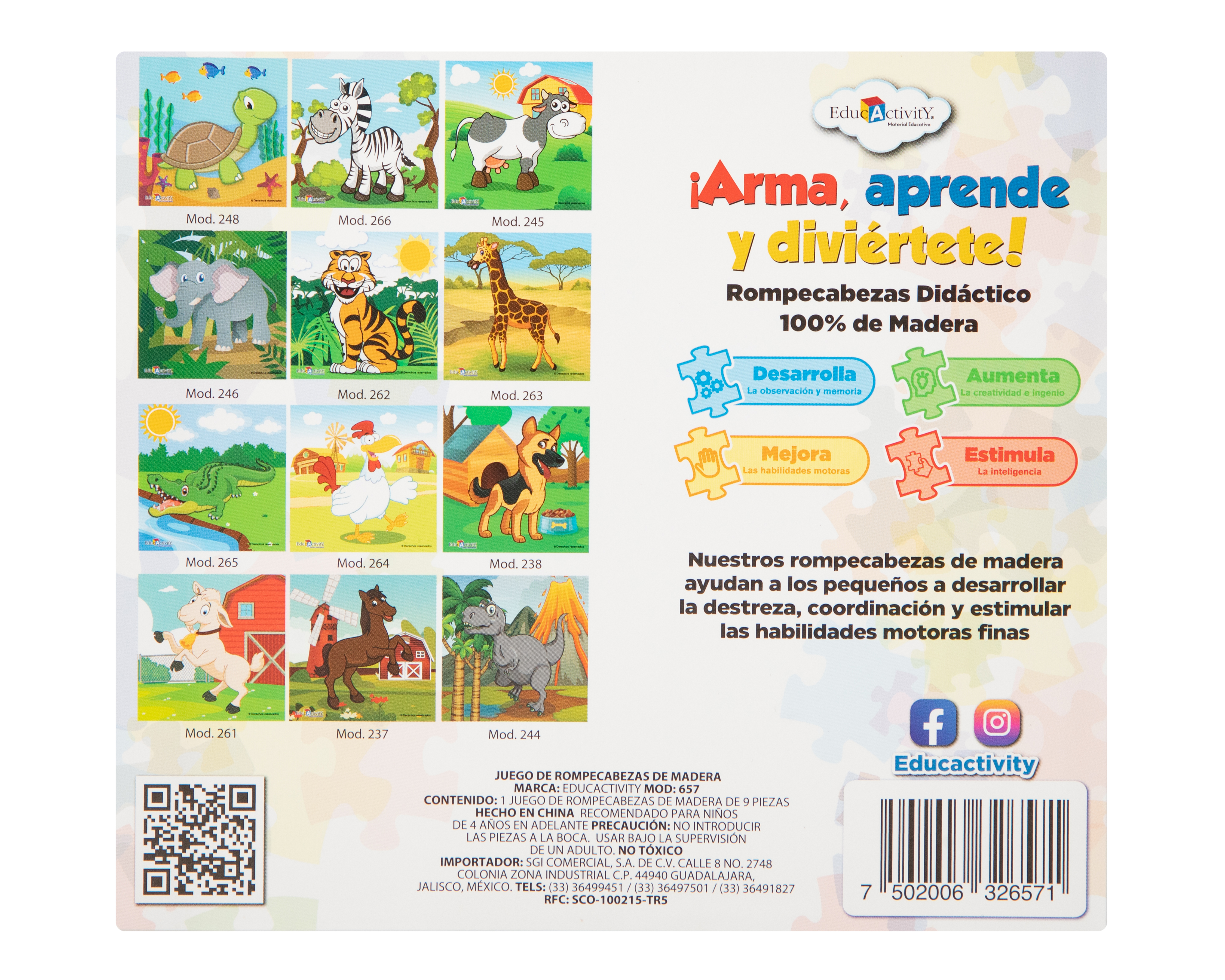 Foto 5 pulgar | Foto 4 | Rompecabezas de Jirafa Educactivity 9 Piezas