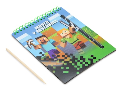 Foto 1 | Foto 1 | Libro para Dibujar y Rapar Reutilizable Toy Jam Minecraft con Pincel de Agua