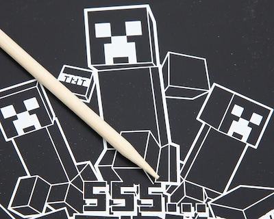 Foto 3 | Foto 3 | Libro para Dibujar y Rapar Reutilizable Toy Jam Minecraft con Pincel de Agua