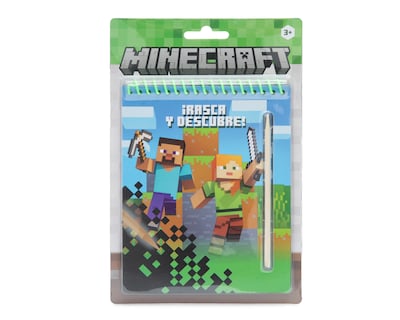 Foto 4 | Foto 4 | Libro para Dibujar y Rapar Reutilizable Toy Jam Minecraft con Pincel de Agua
