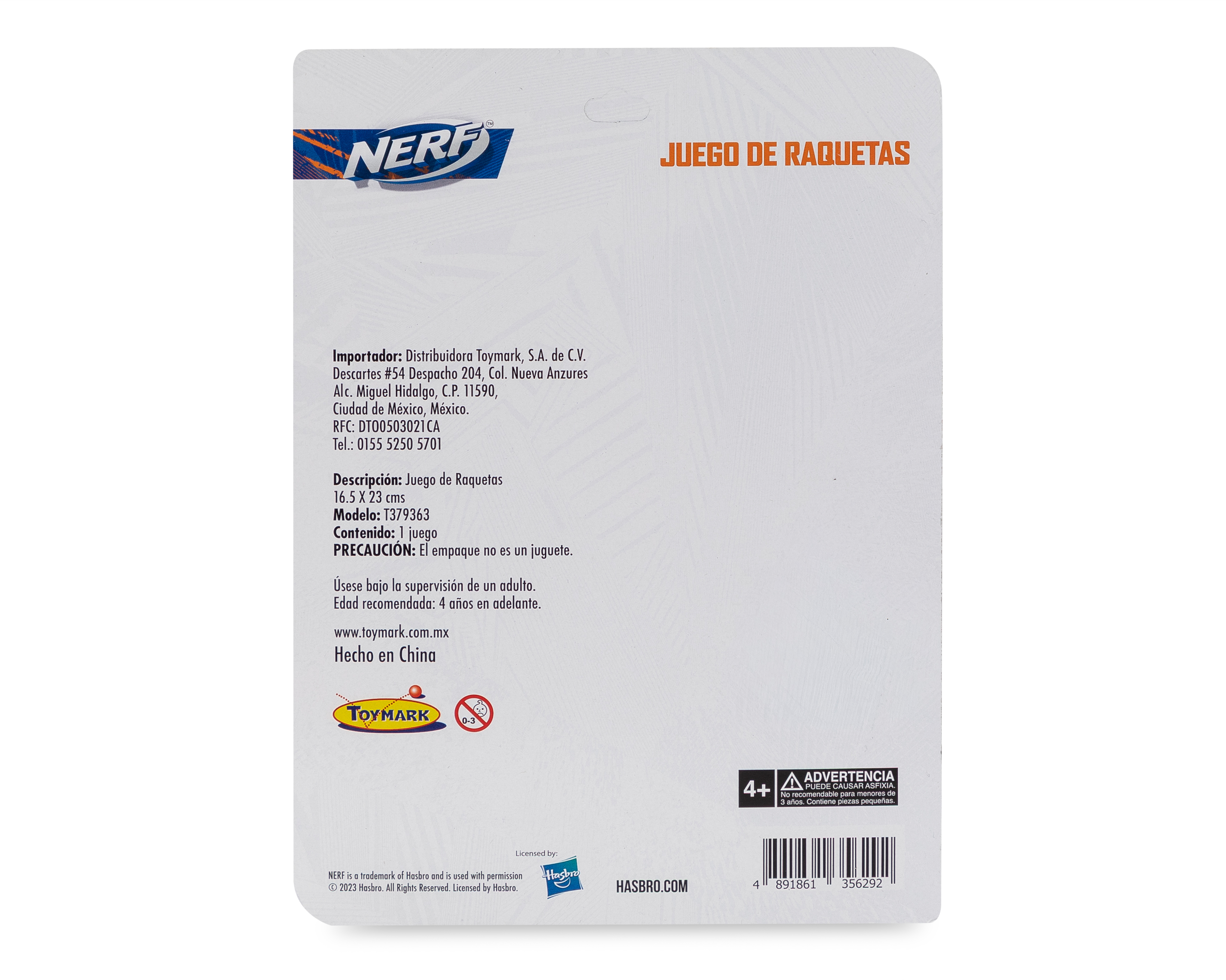 Foto 3 pulgar | Foto 2 | Juego de Raquetas Nerf Azul