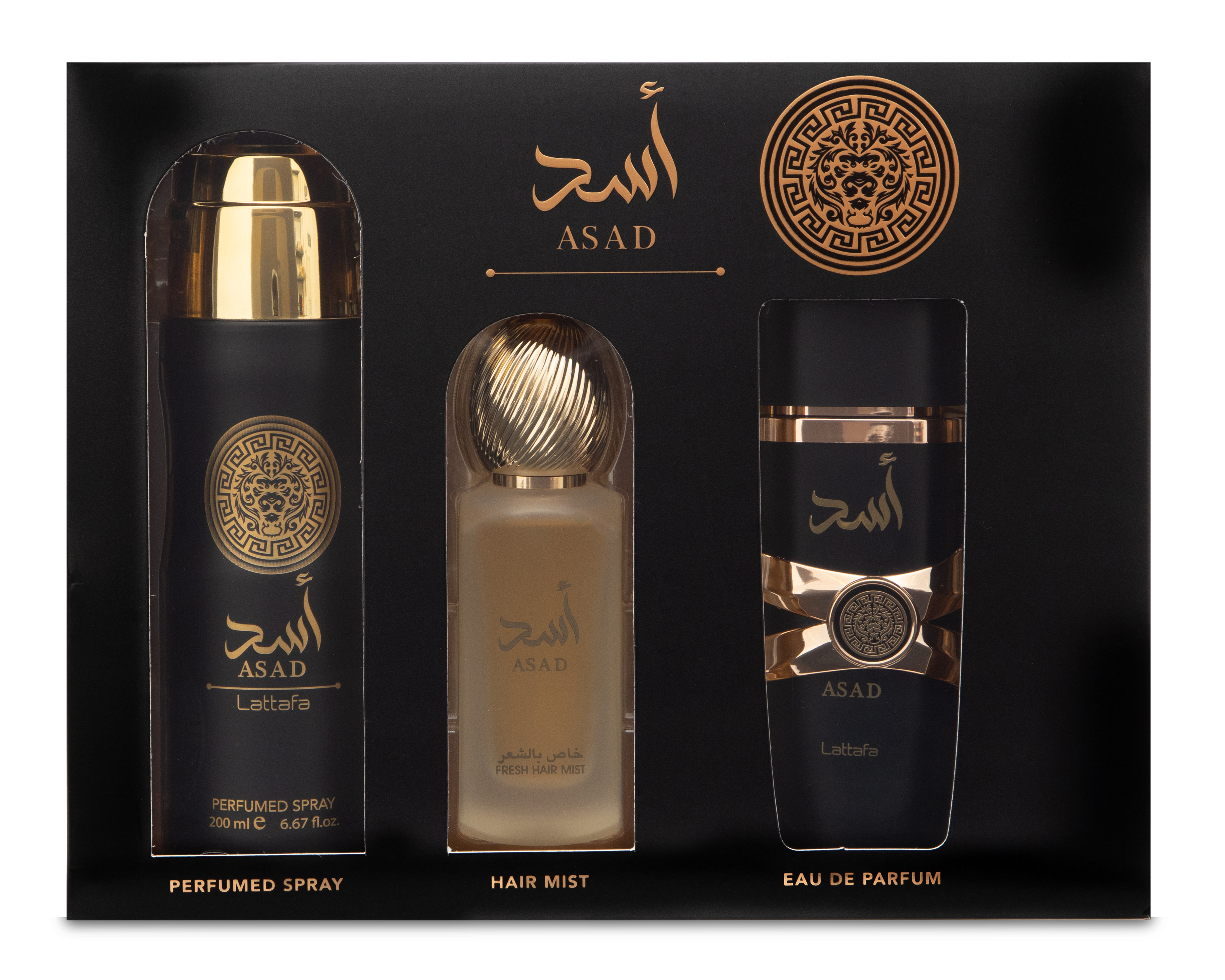 Estuche para Hombre Lattafa Asad 3 Piezas