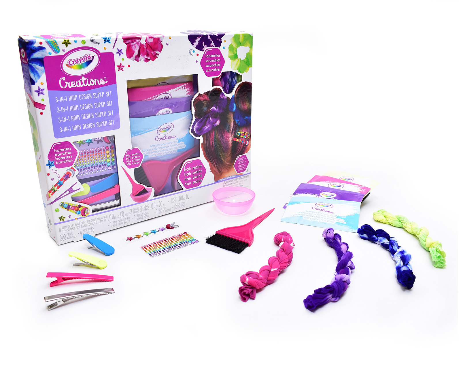 Foto 2 pulgar | Foto 1 | Kit de Accesorios para Cabello Crayola 3 en 1