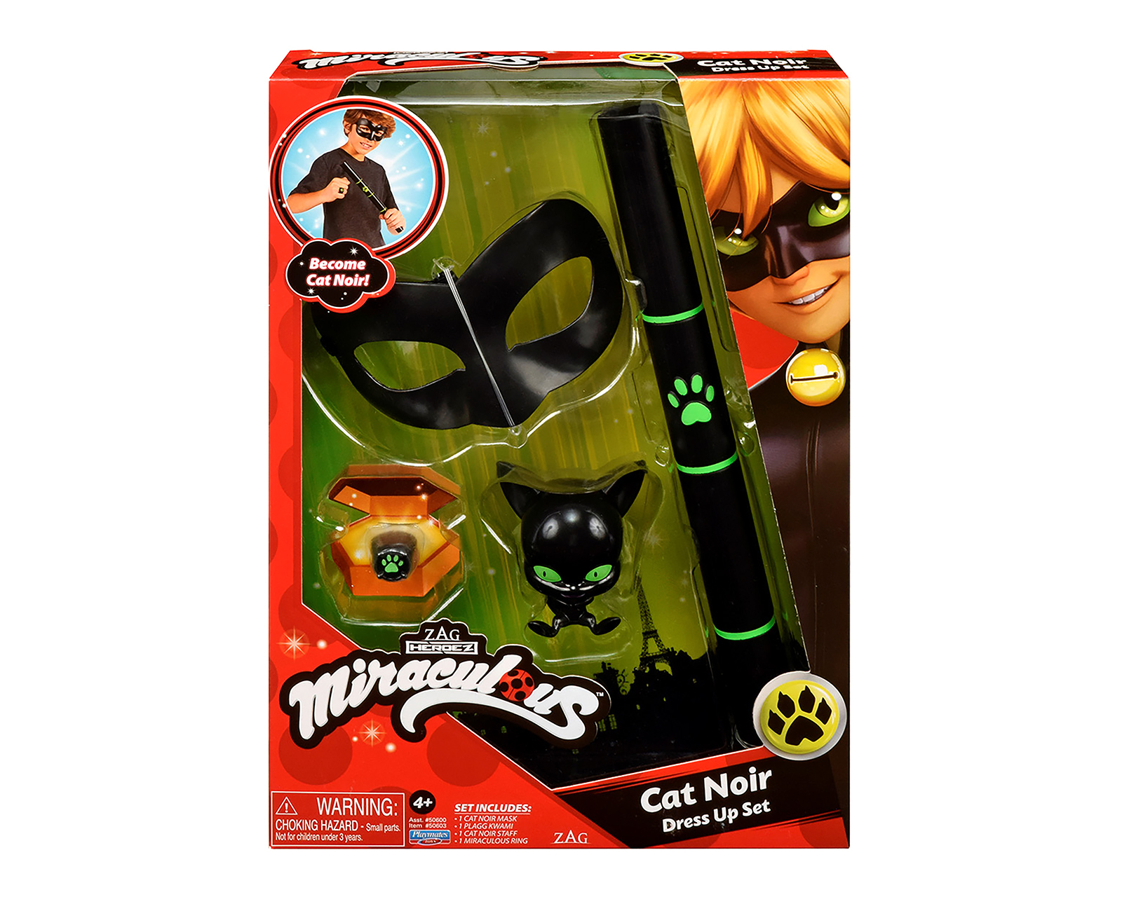 Foto 2 pulgar | Foto 1 | Set de Juego Cat Noir Miraculous 4 Piezas