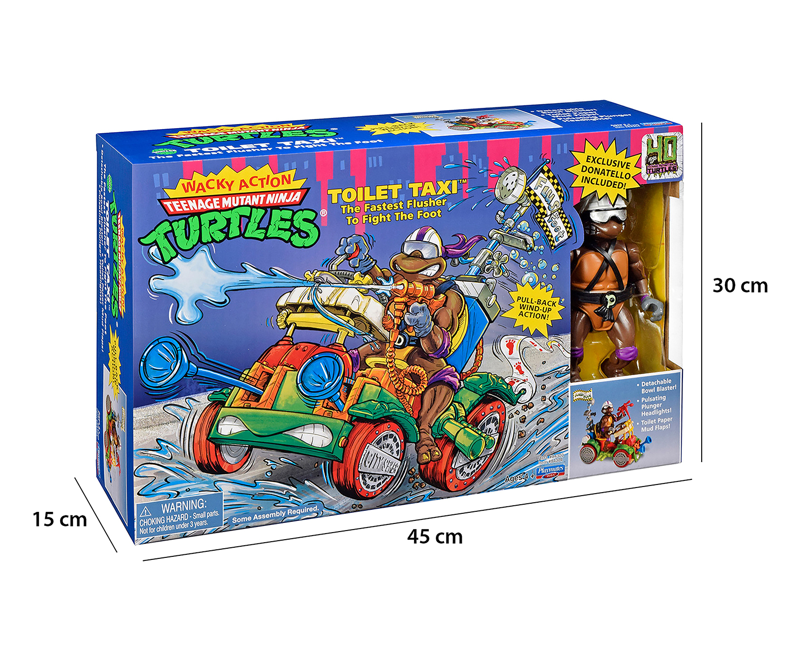 Foto 8 pulgar | Foto 7 | Tortuga Ninja Donatello Figura de Acción TMNT con Toilet Taxi