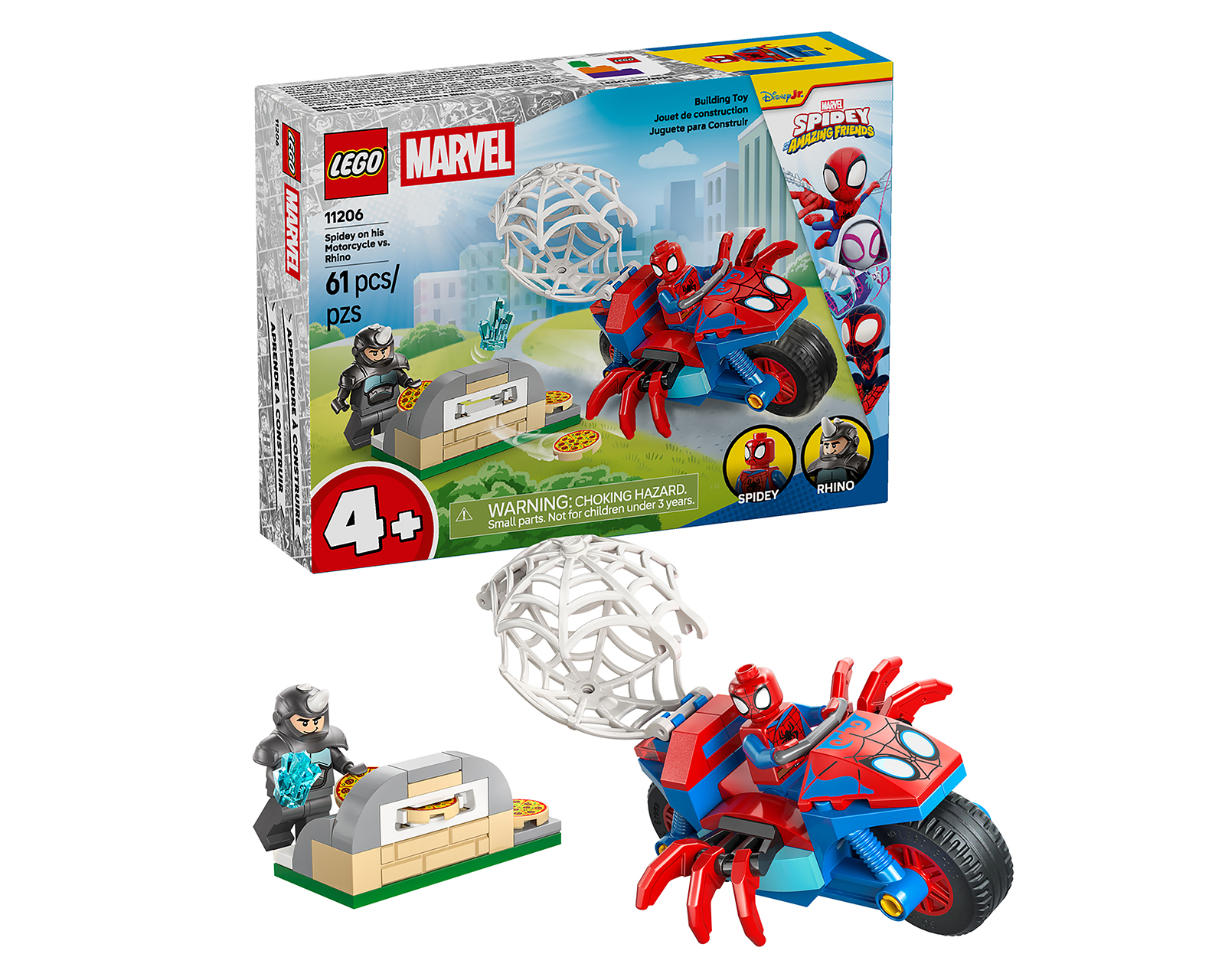 Foto 2 pulgar | Foto 1 | LEGO Marvel: Spidey en su Moto vs. Rino