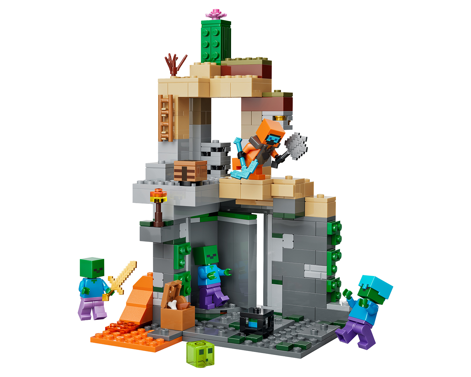 Foto 4 pulgar | Foto 3 | LEGO Minecraft La Mazmorra de Zombis