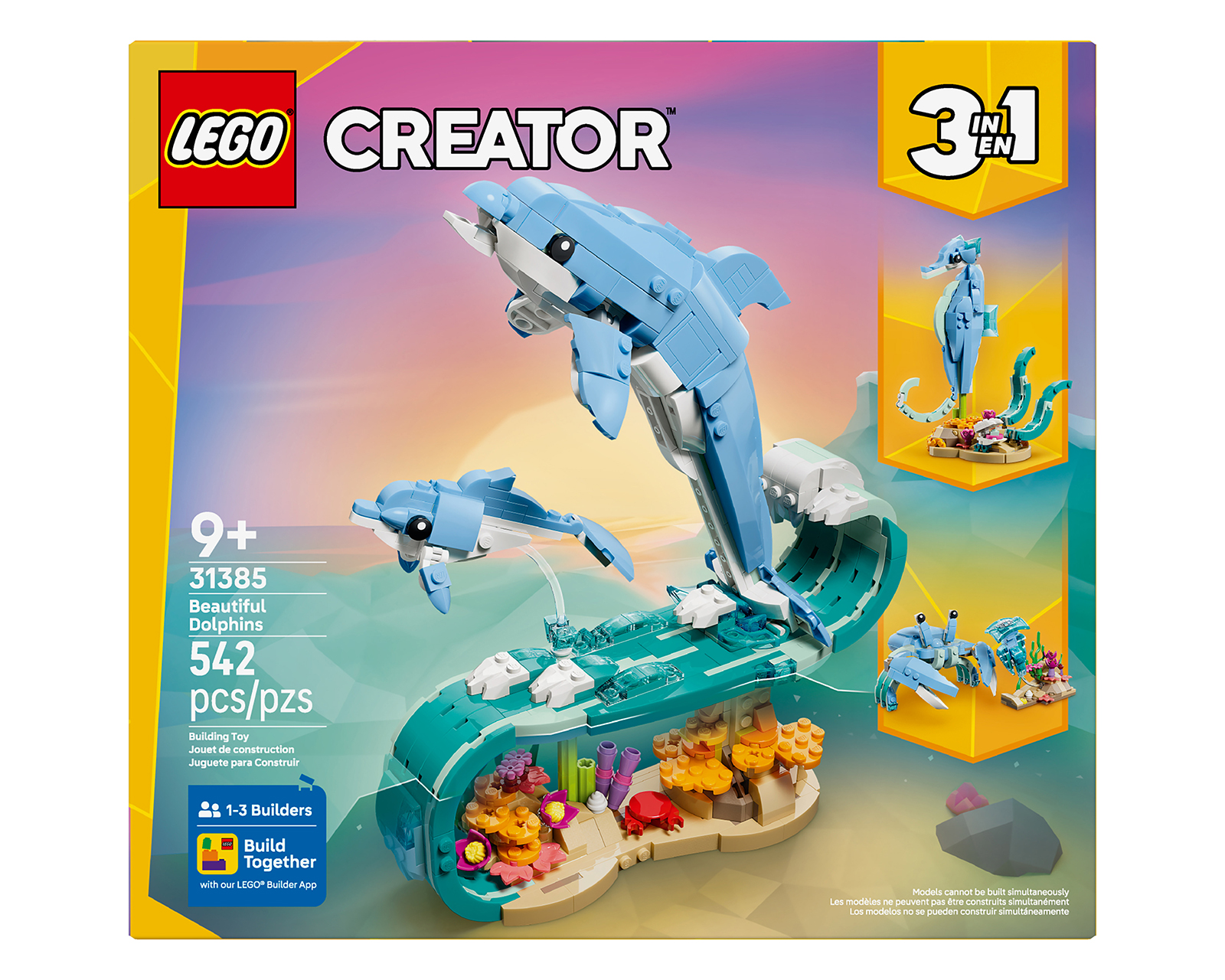 Foto 3 pulgar | Foto 2 | LEGO Creator: Animales Marinos: Hermosos Delfines