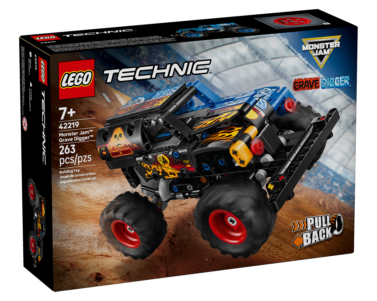 Foto 5 pulgar | Foto 4 | LEGO Technic Monster Jam Grave Digger Fuego y Hielo
