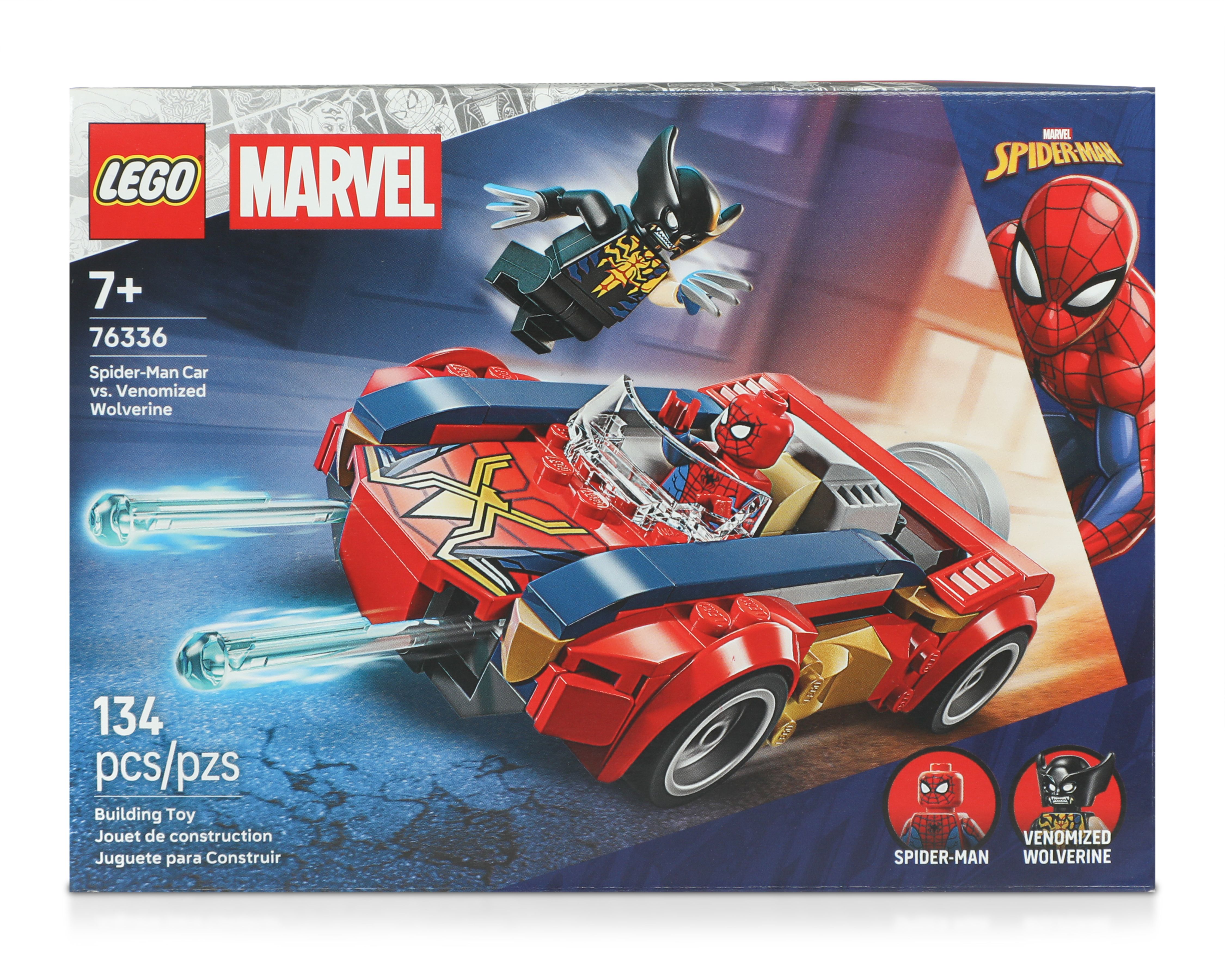 Foto 2 pulgar | Foto 1 | LEGO Marvel: Coche de Spider-Man vs. Lobezno Venomizado