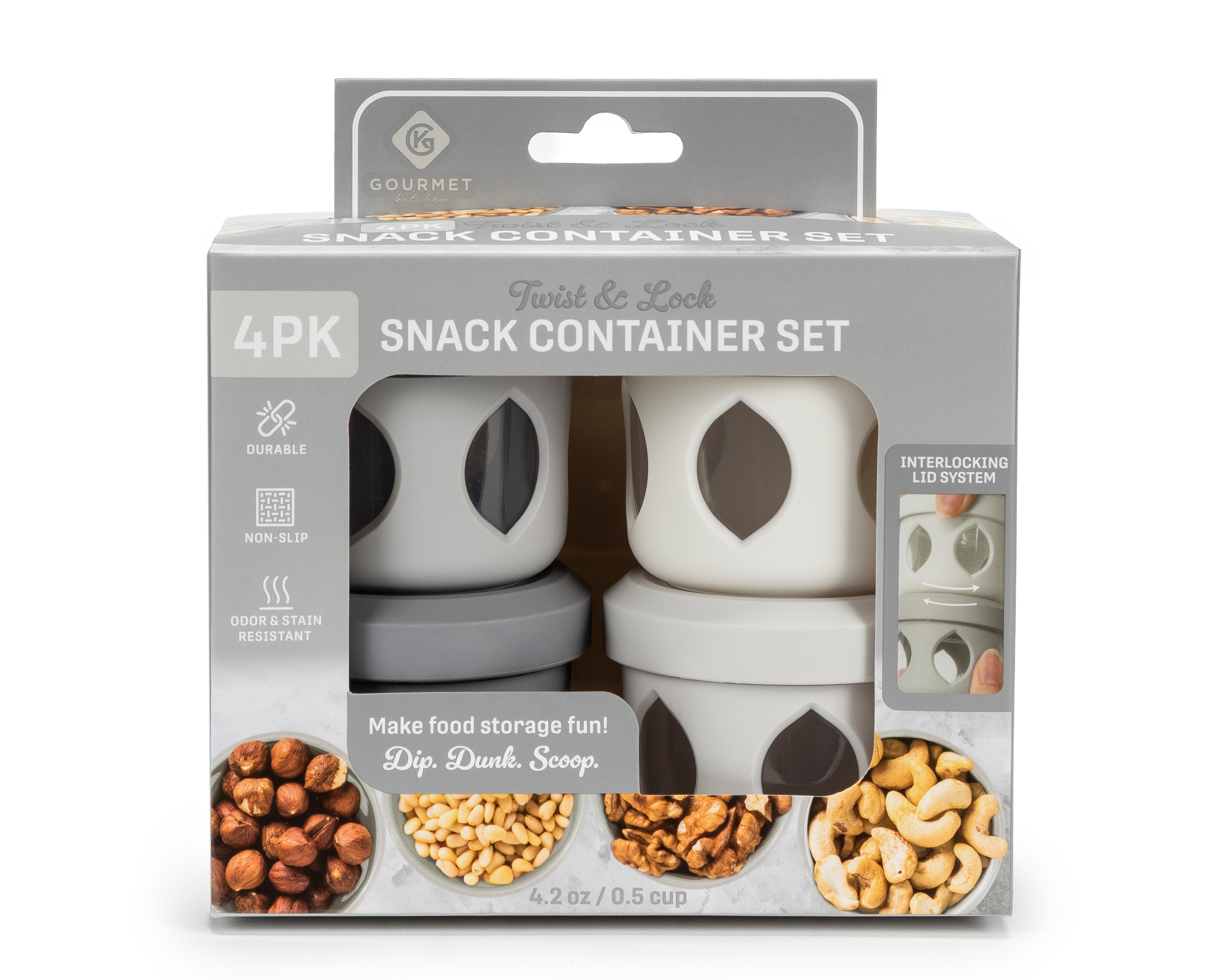 Foto 6 pulgar | Foto 5 | Contenedor de Plástico Gourmet Kitchen con Cierre Giratorio 4 Piezas