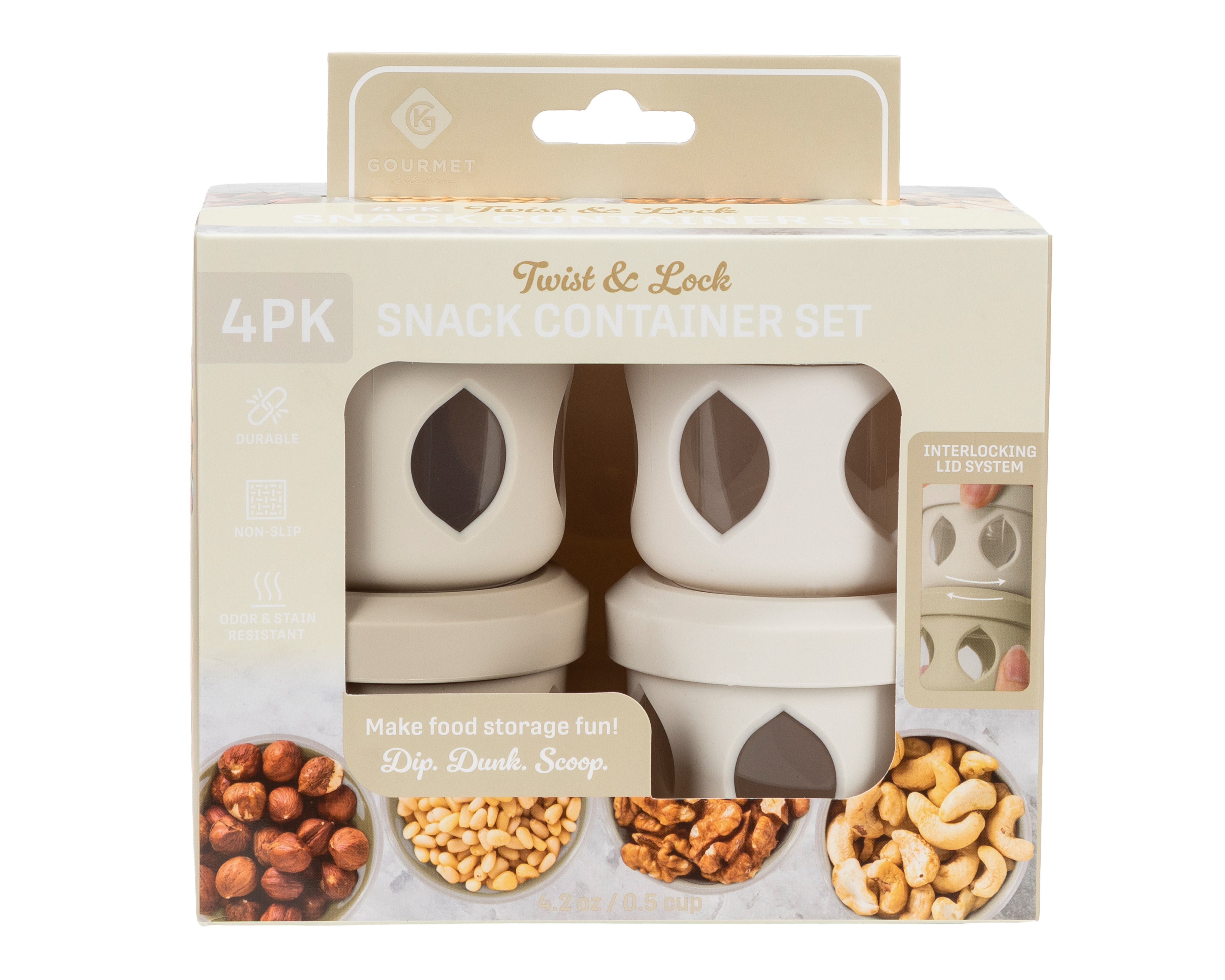 Foto 6 pulgar | Foto 5 | Contenedor de Plástico Gourmet Kitchen con Cierre Giratorio 4 Piezas