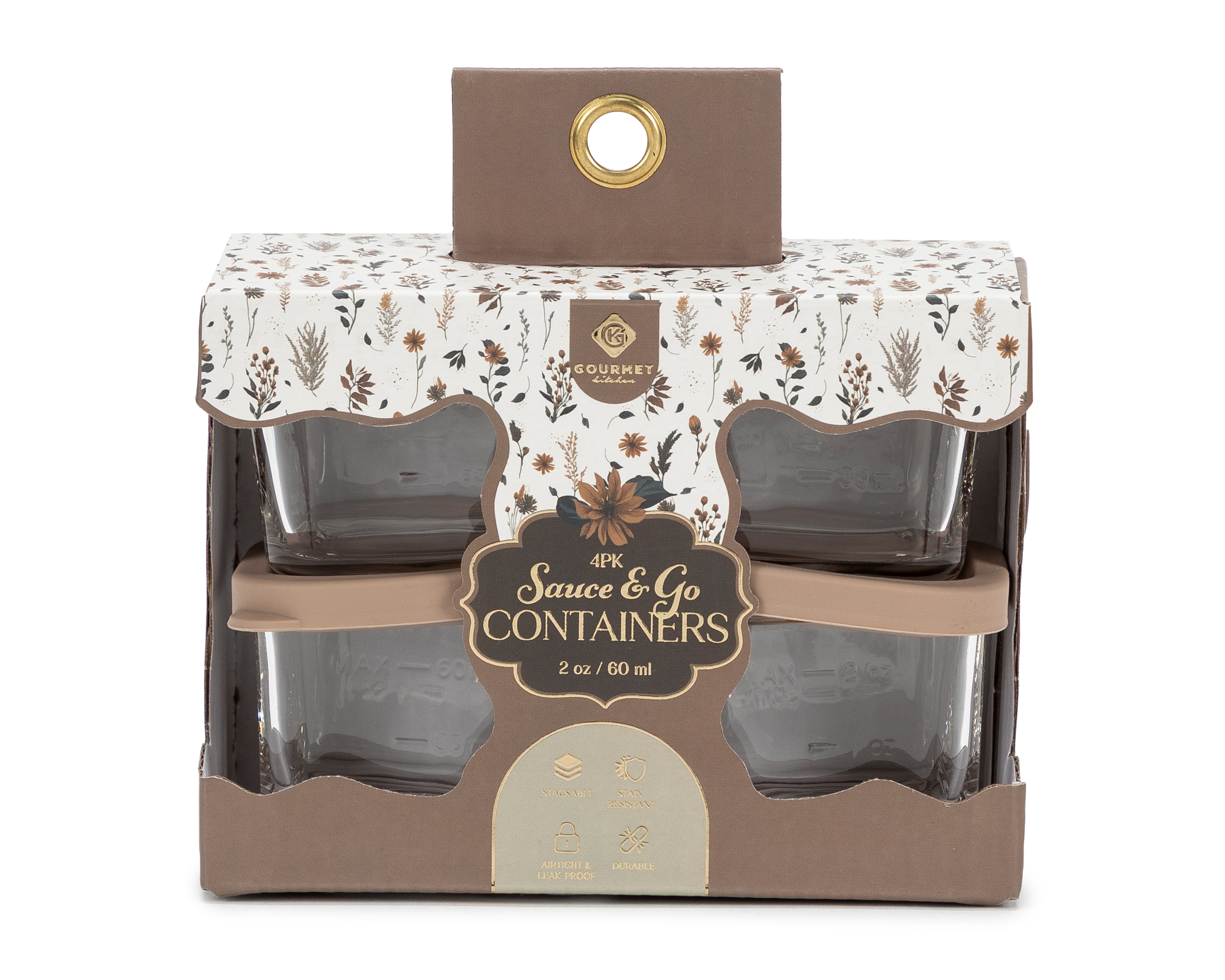 Foto 5 | Foto 5 | Contenedores de Vidrio Gourmet Kitchen 60 ml 4 Piezas