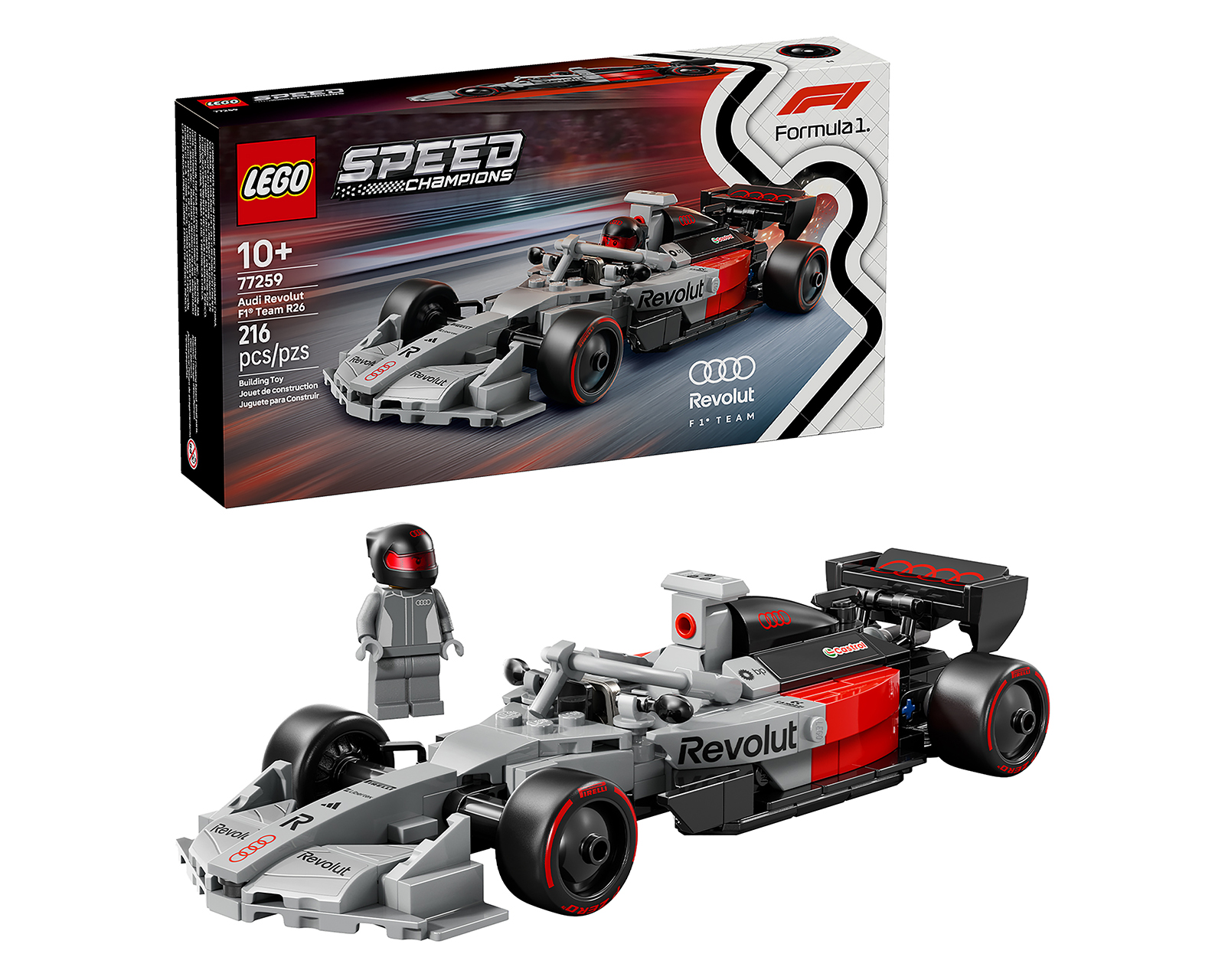 LEGO Speed Champions: Coche de Carreras Audi Revolut F1 Team R26