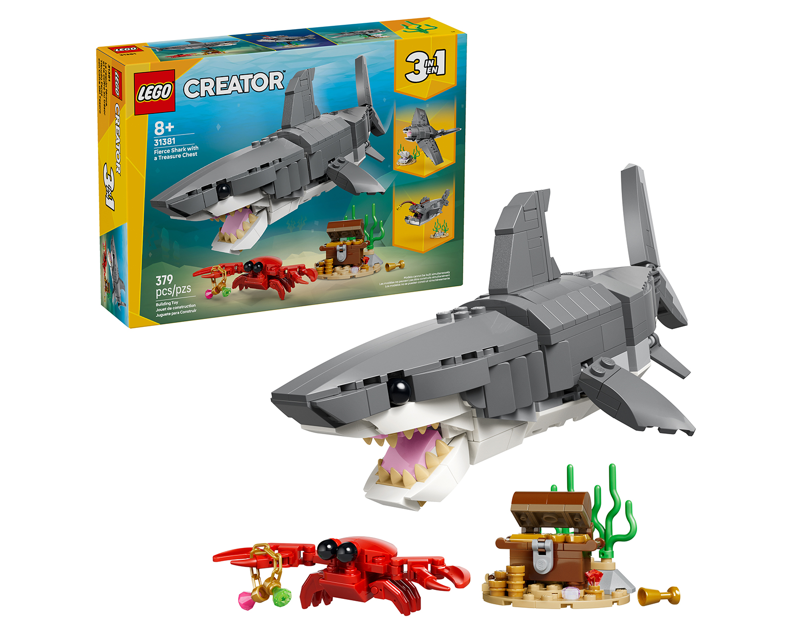 LEGO Creator: Feroz Tiburón con Cofre del Tesoro