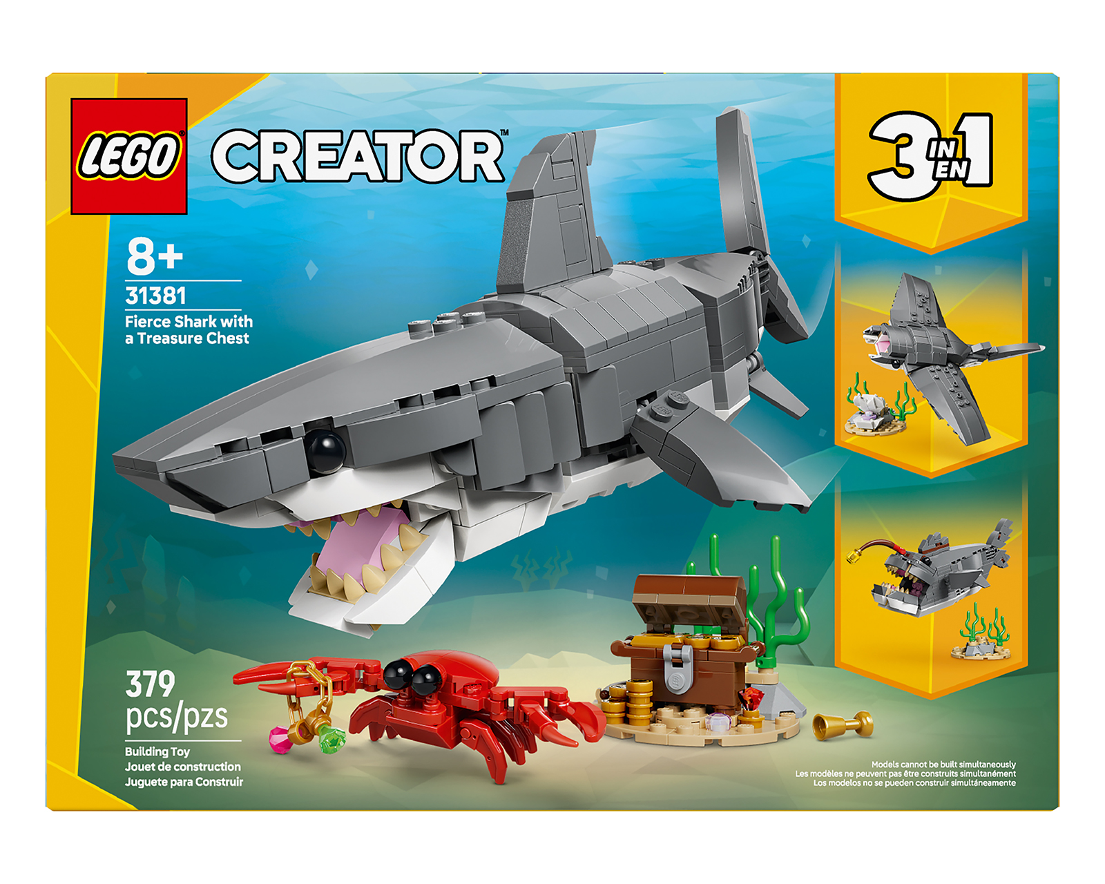 Foto 2 | Foto 2 | LEGO Creator: Feroz Tiburón con Cofre del Tesoro