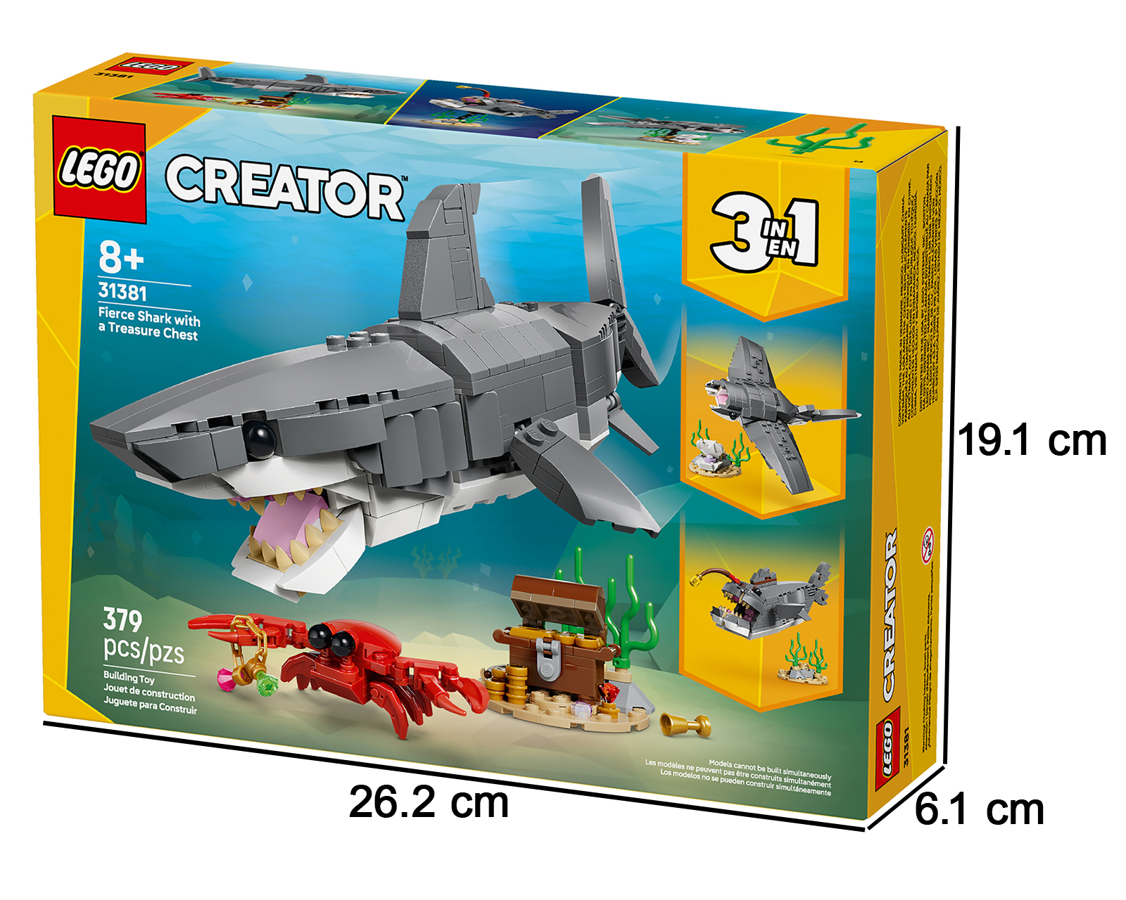 Foto 5 | Foto 5 | LEGO Creator: Feroz Tiburón con Cofre del Tesoro