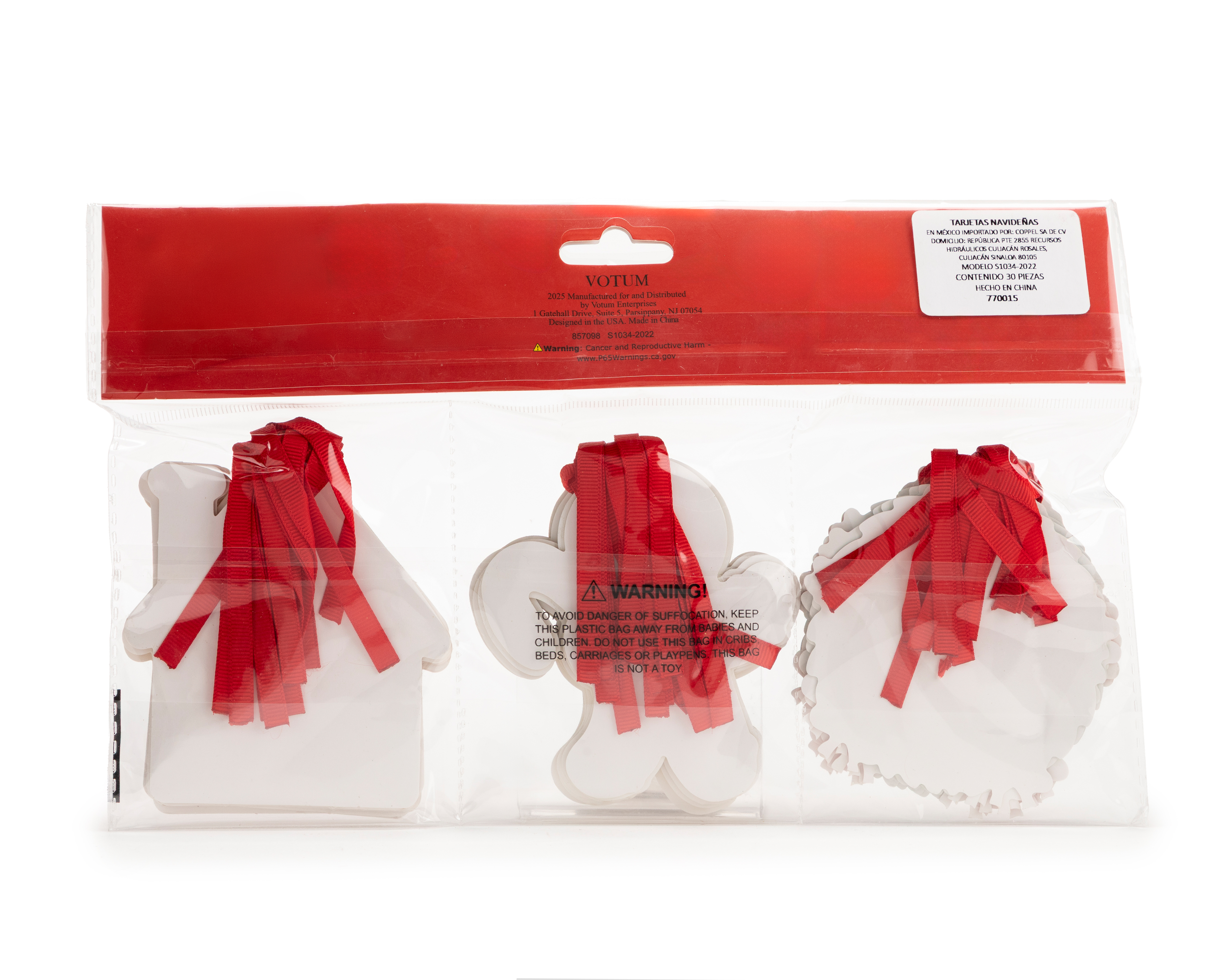 Foto 3 pulgar | Foto 2 | Etiquetas de Regalo para Navidad Votum 30 Piezas