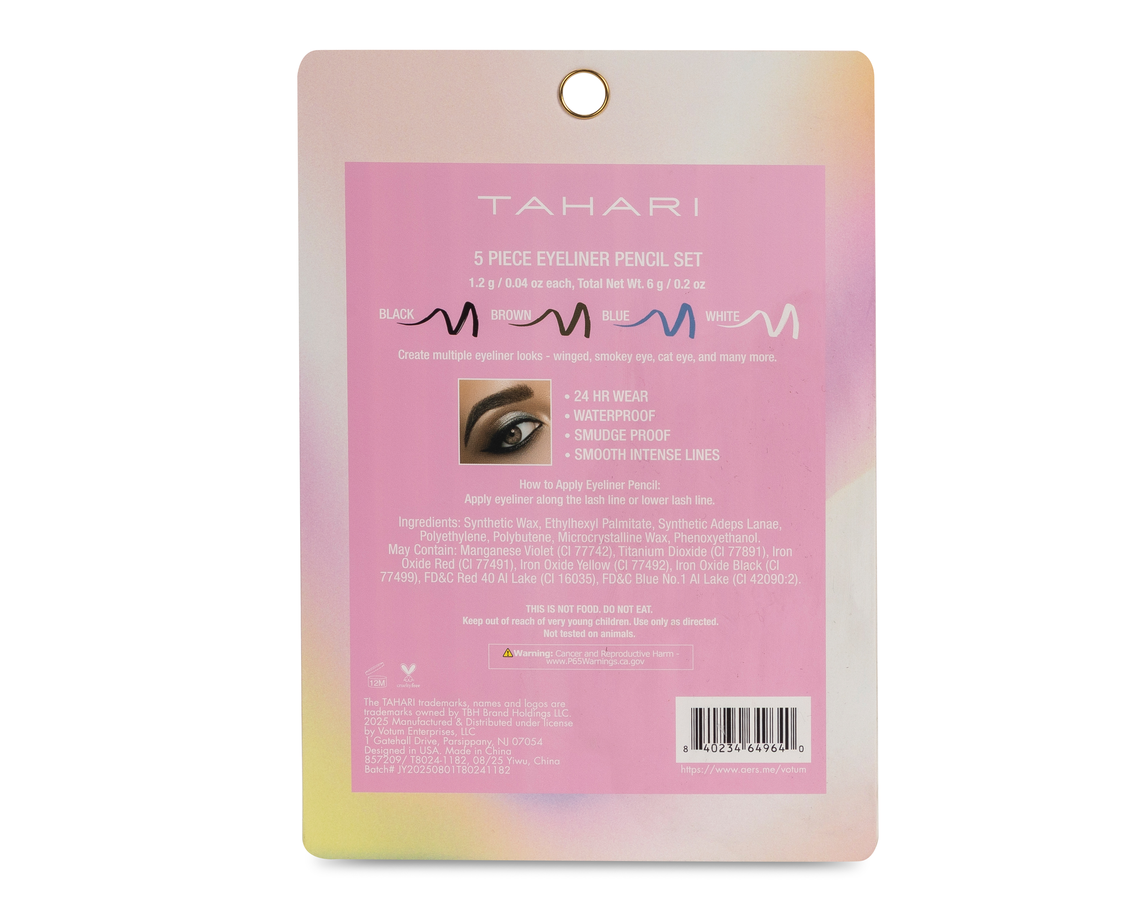 Foto 3 pulgar | Foto 2 | Delineador para Ojos Tahari 5 Piezas