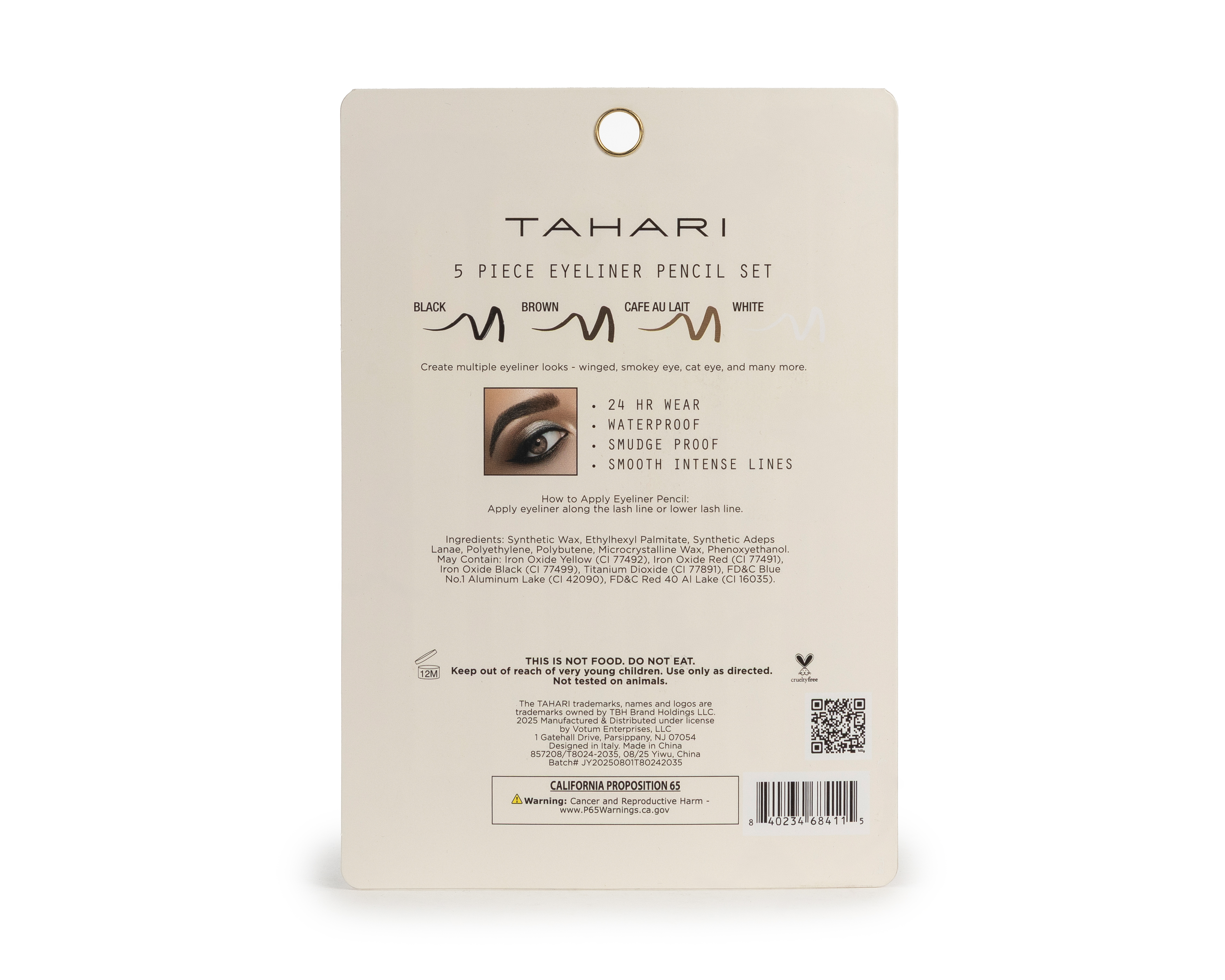 Foto 2 | Foto 2 | Delineador para Ojos Tahari 5 Piezas