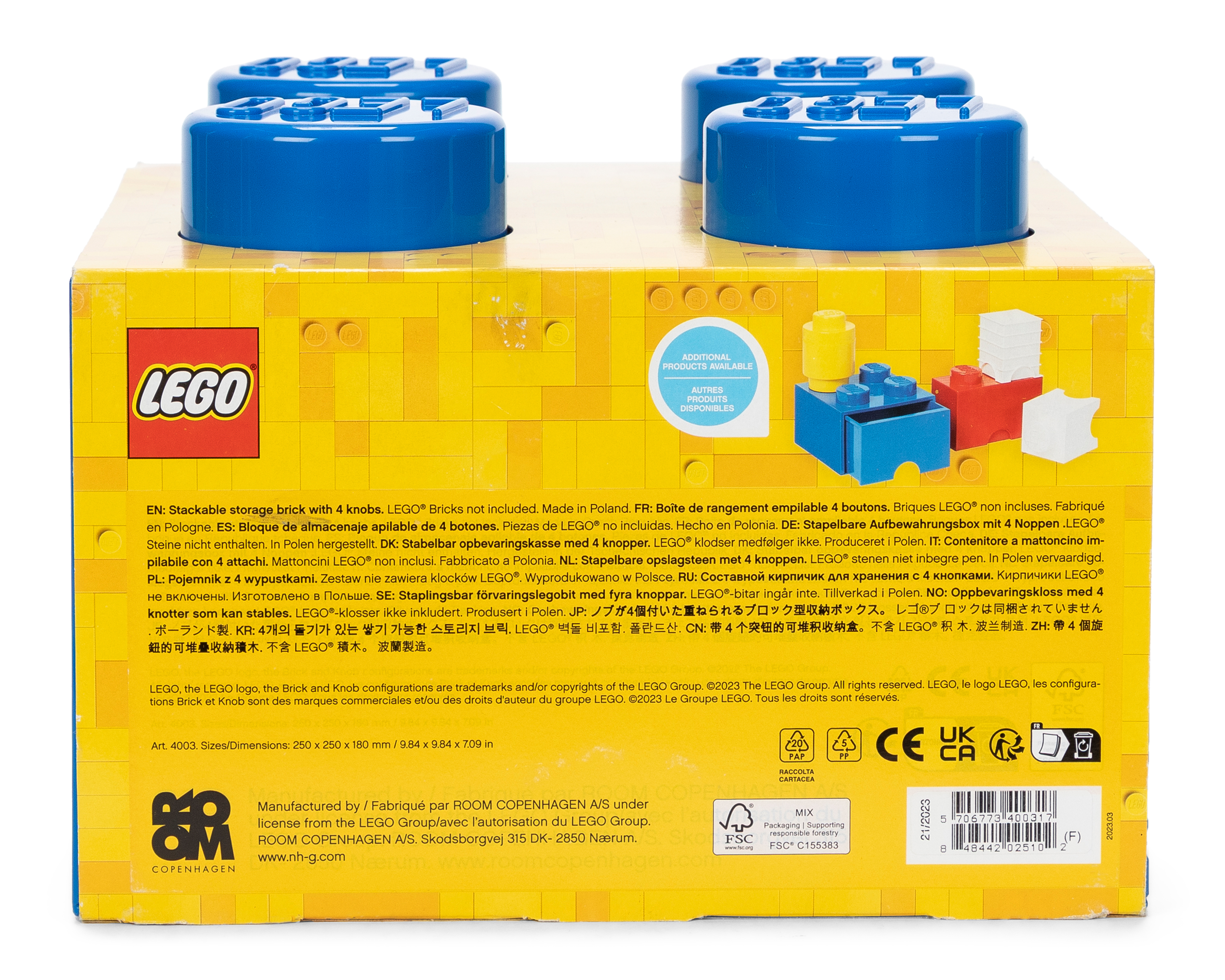 Foto 2 | Foto 2 | Ladrillo de Almacenamiento LEGO de 4 Espigas