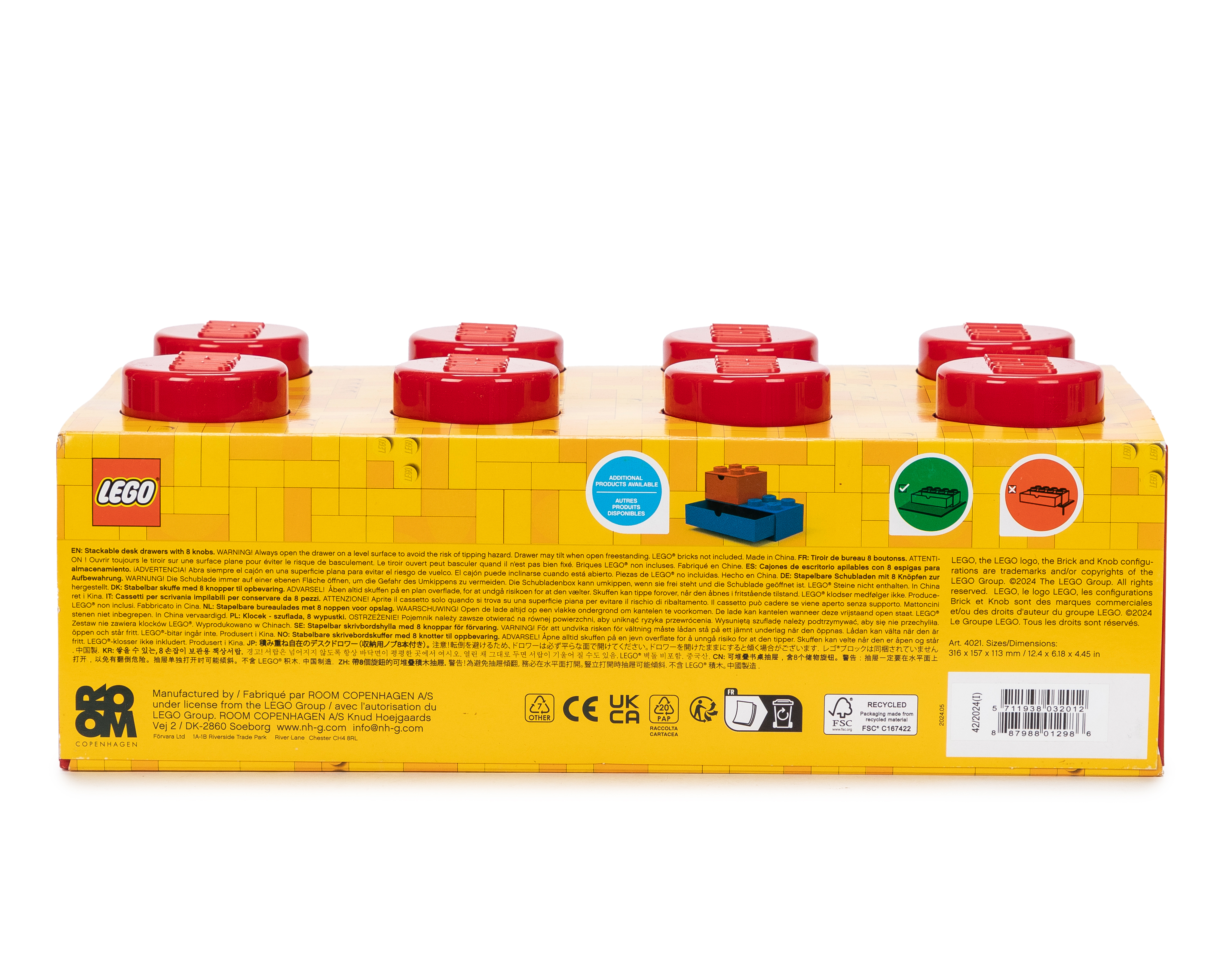 Foto 3 pulgar | Foto 2 | Cajón de Escritorio LEGO de 8 Espigas