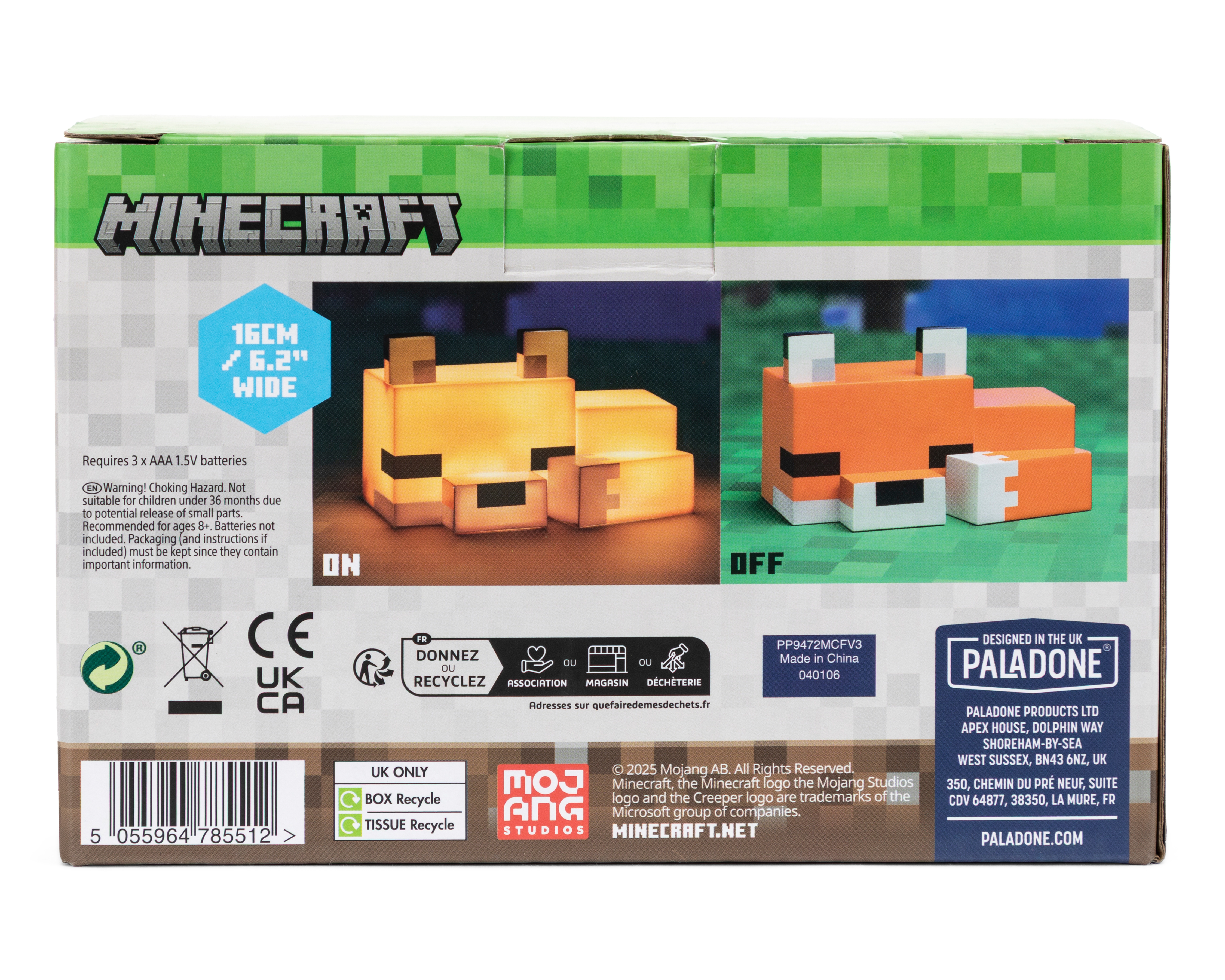 Foto 5 pulgar | Foto 4 | Lámpara de Escritorio Baby Fox Minecraft