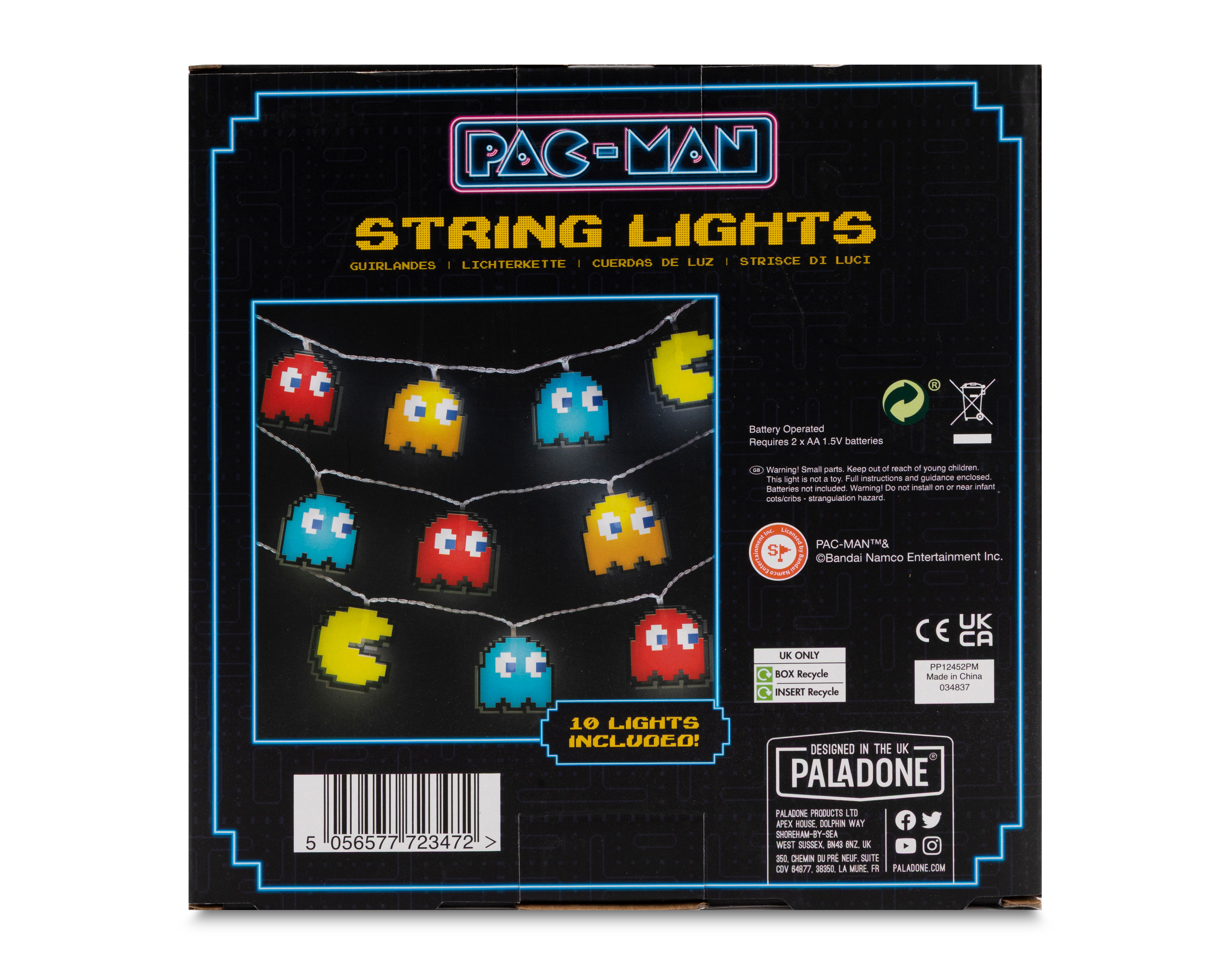 Foto 5 pulgar | Foto 4 | Luces Pac-Man 10 Luces Multicolor