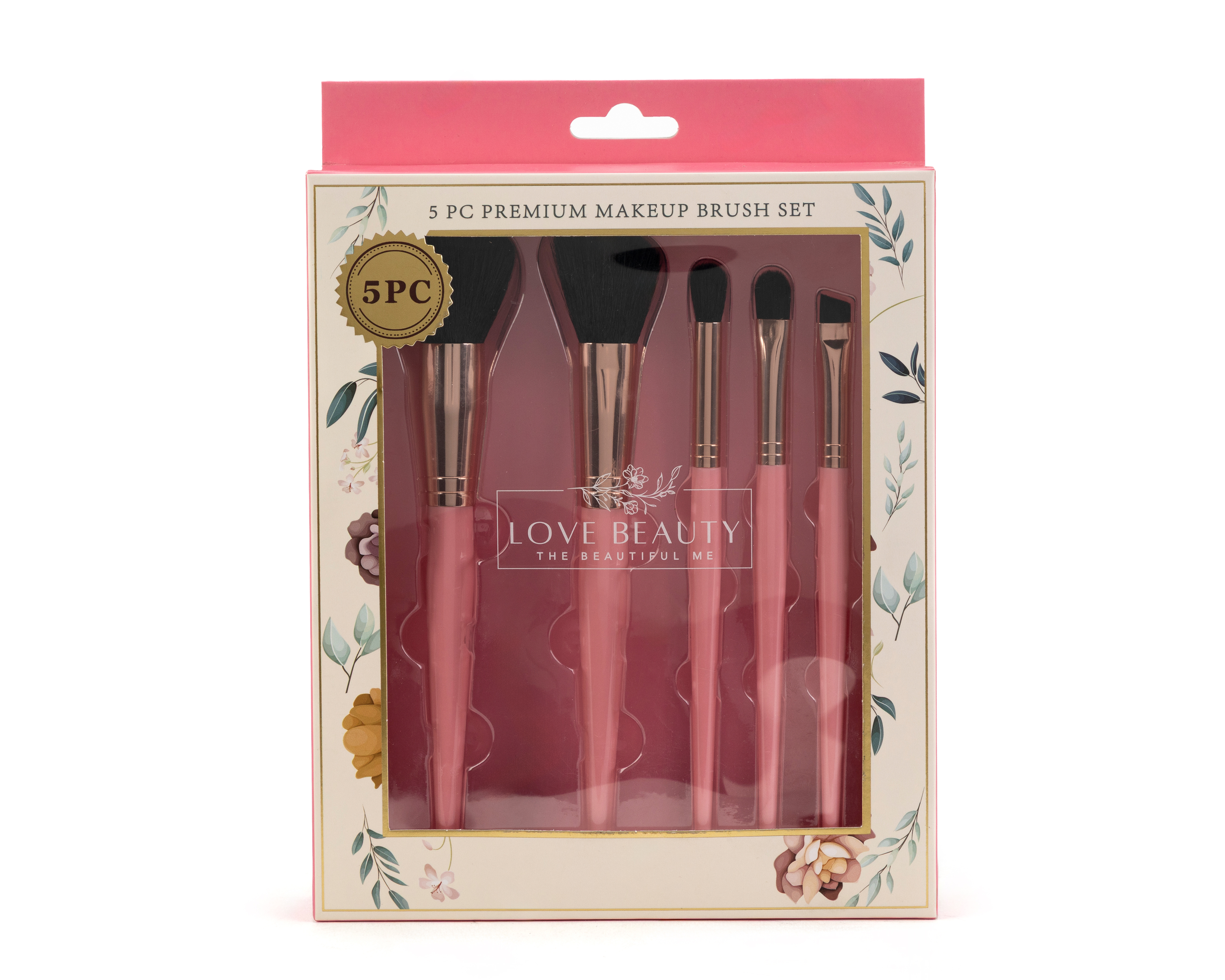 Set de Brochas de Maquillaje Love Beauty 5 Piezas