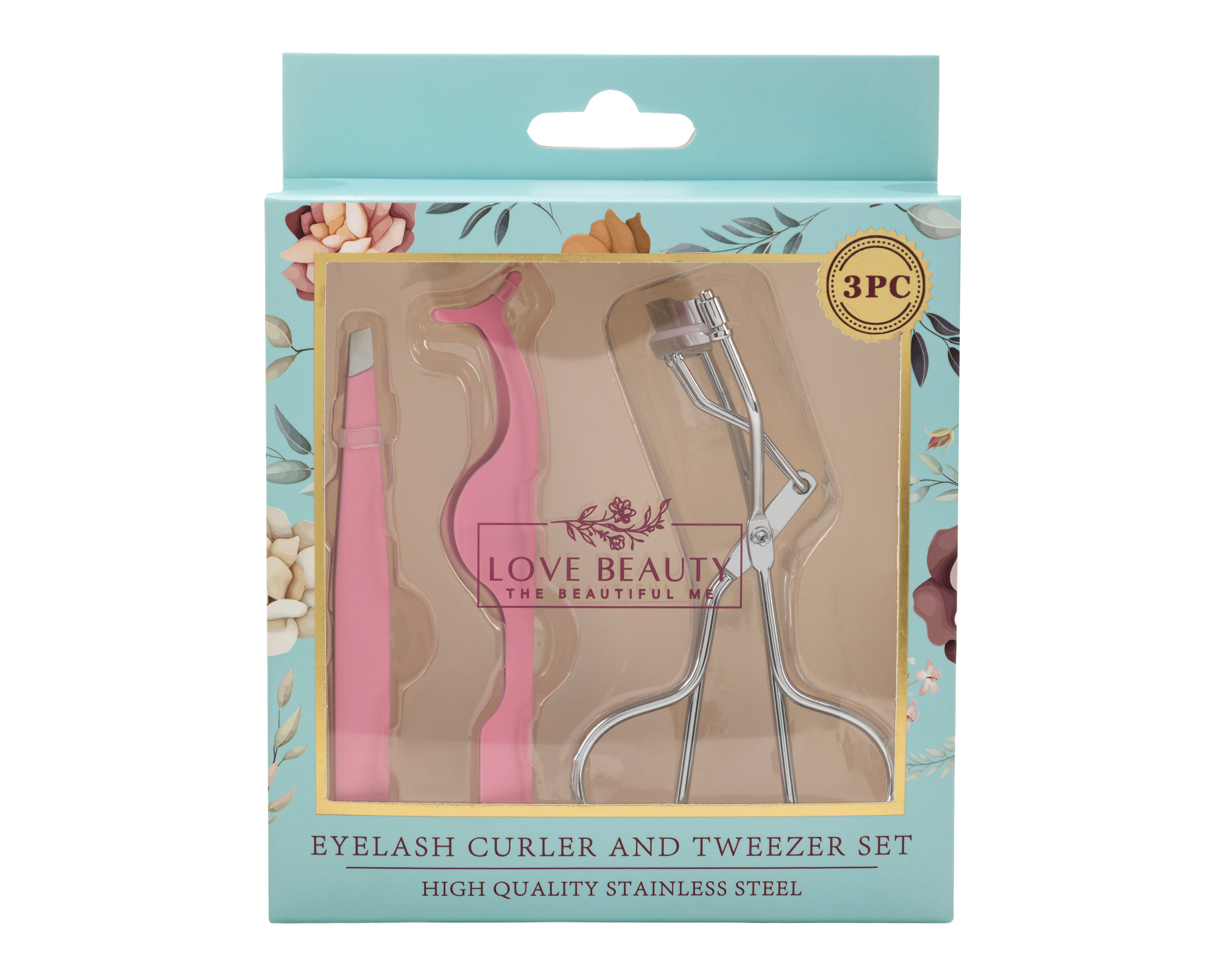 Set de Rizador y Pinzas Love Beauty 3 Piezas