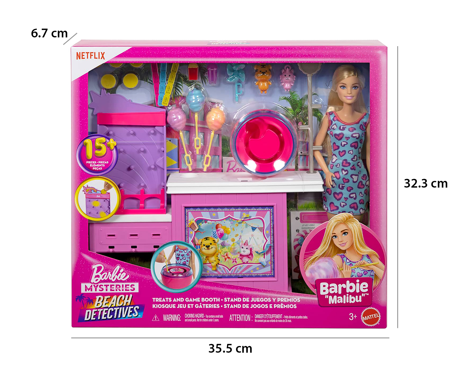 Foto 7 pulgar | Foto 6 | Stand de Juegos y Premios Barbie Mysteries Beach Detectives