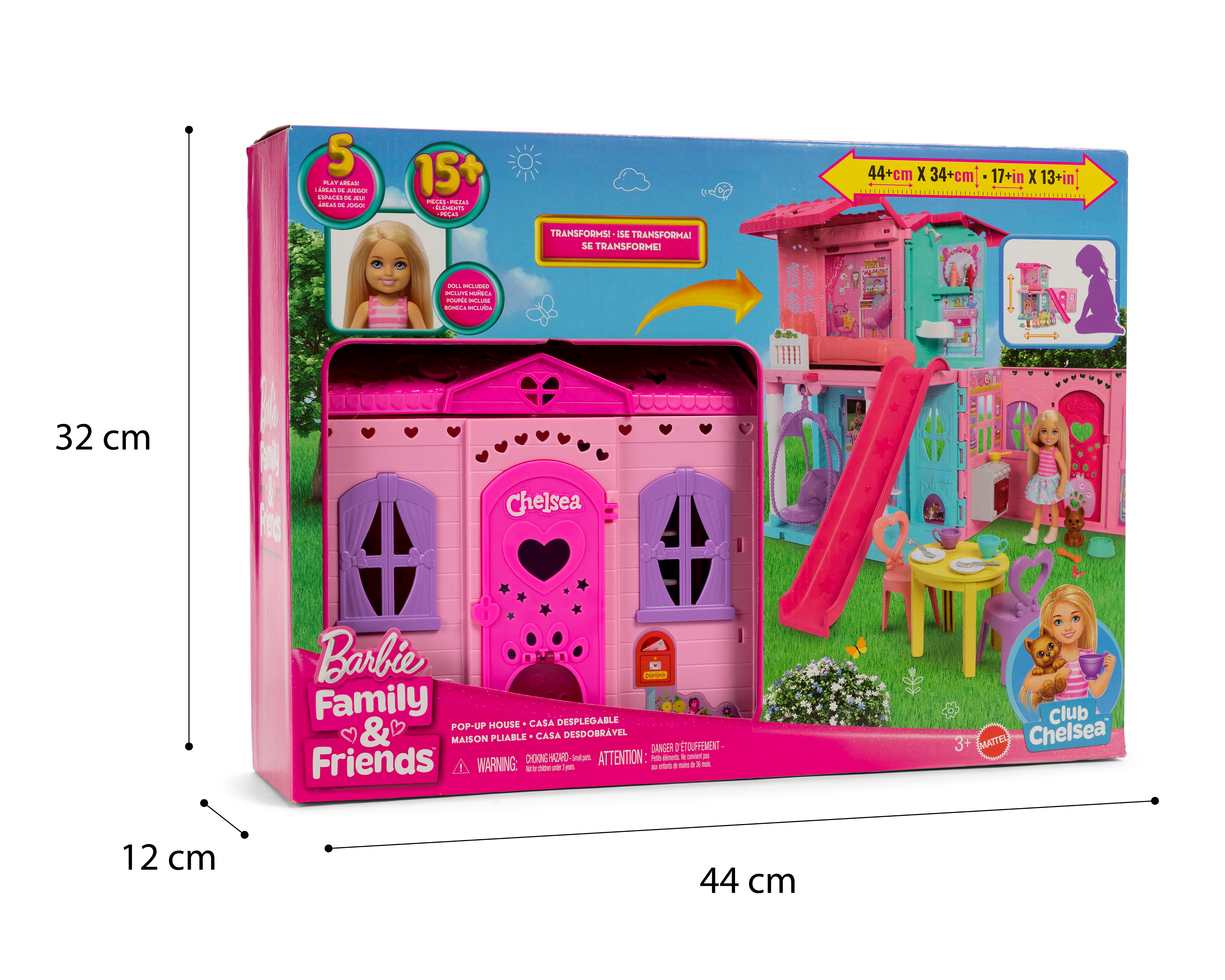 Foto 4 pulgar | Foto 3 | Casa de Muñecas Transformable de Chelsea Barbie Rosa