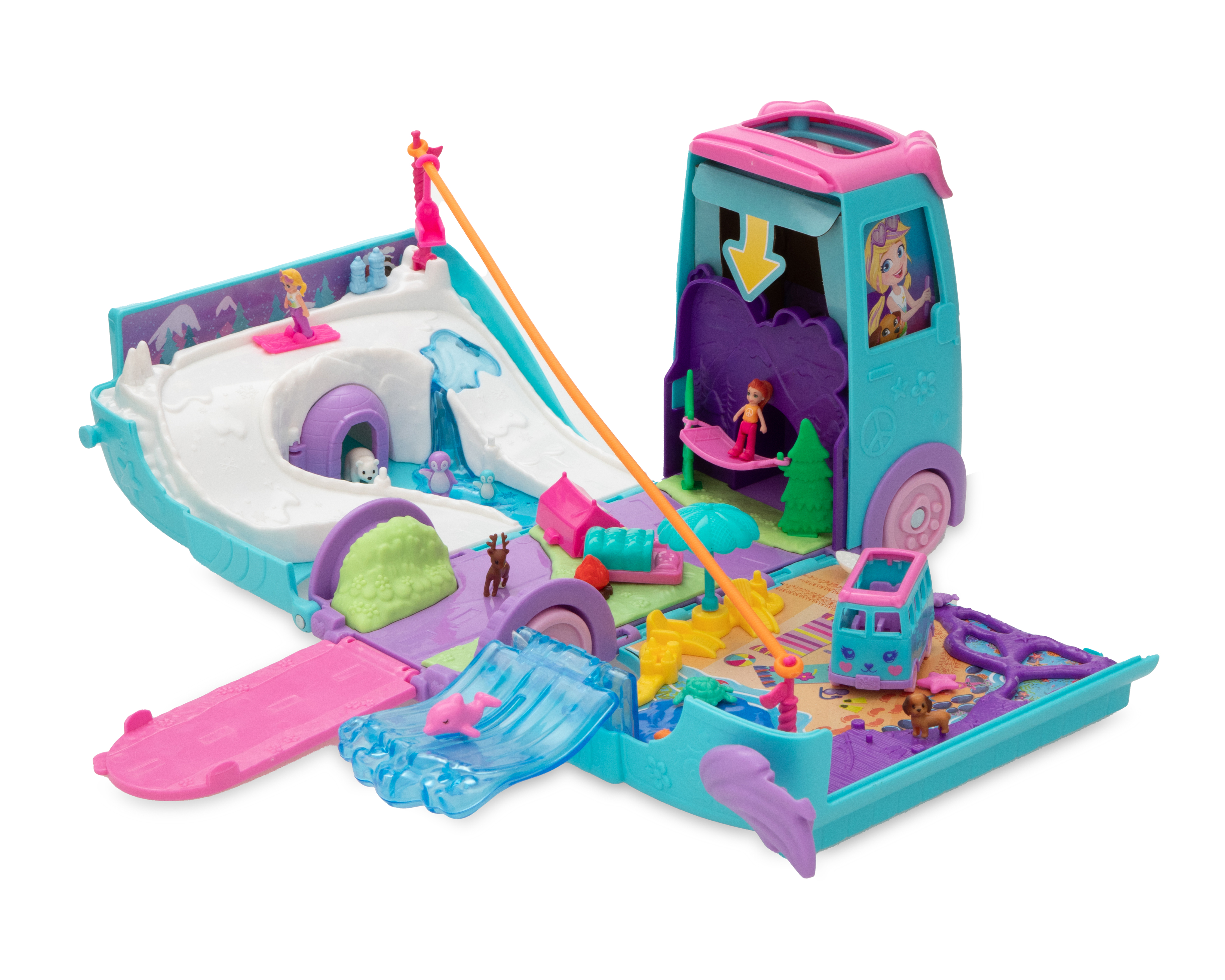 Foto 2 pulgar | Foto 1 | Set de Juego Polly Pocket Sobre Ruedas