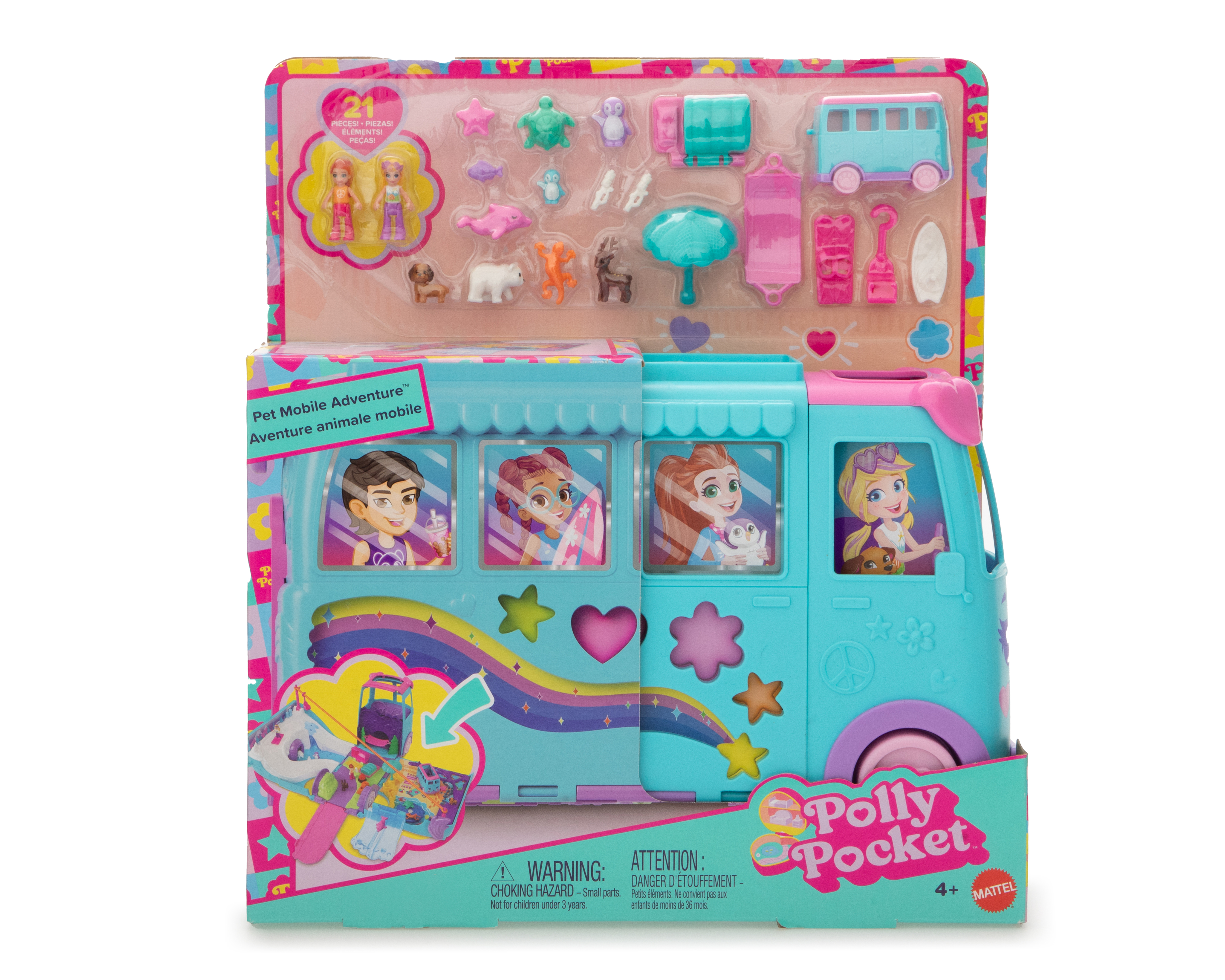 Foto 5 pulgar | Foto 4 | Set de Juego Polly Pocket Sobre Ruedas