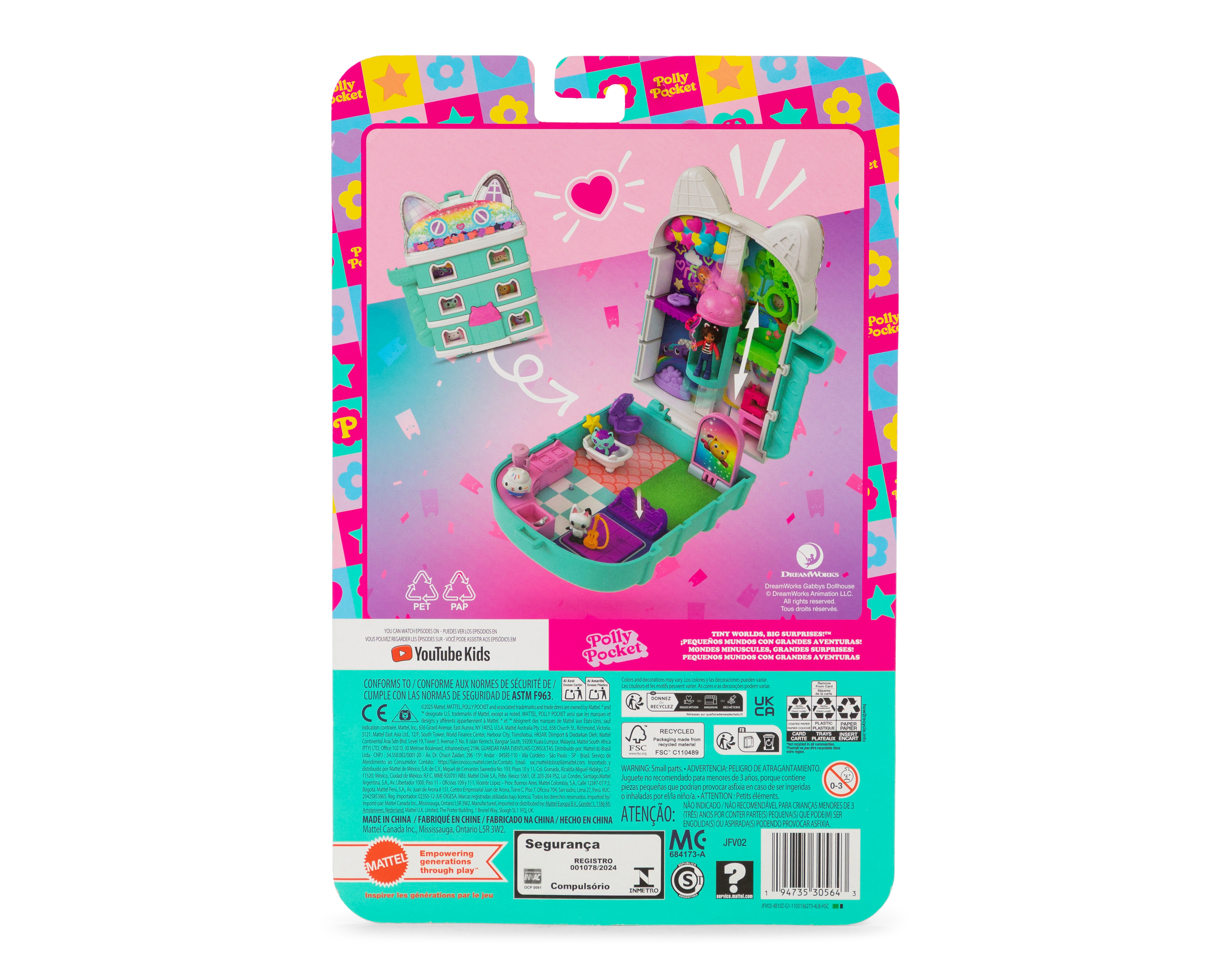 Foto 3 pulgar | Foto 2 | Set de Juego Polly Pocket Gabby's Dollhouse con Accesorios