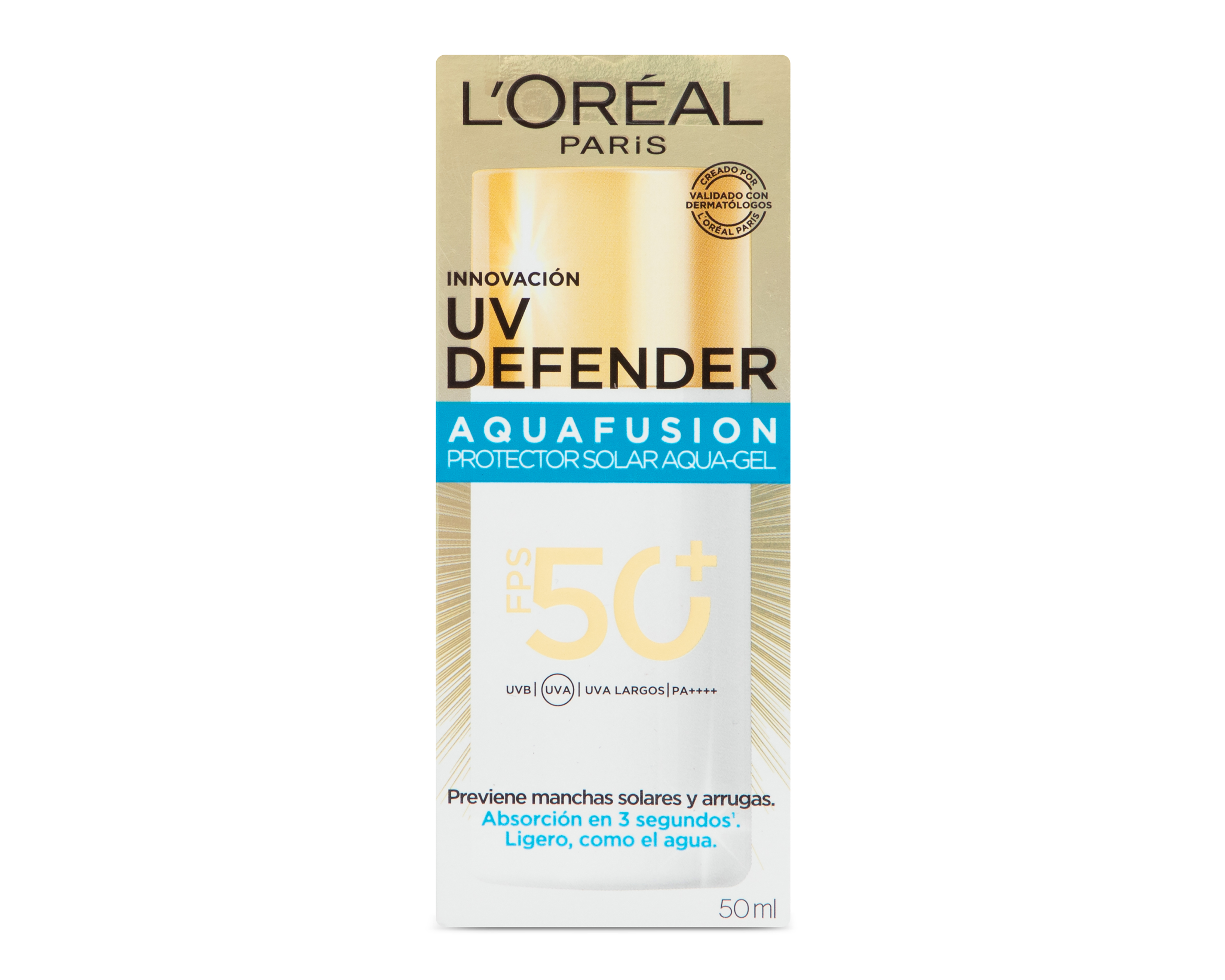 Foto 2 pulgar | Foto 1 | Protector Solar FPS 50+ L'Oréal UV Defender Aquafusion 50 ml