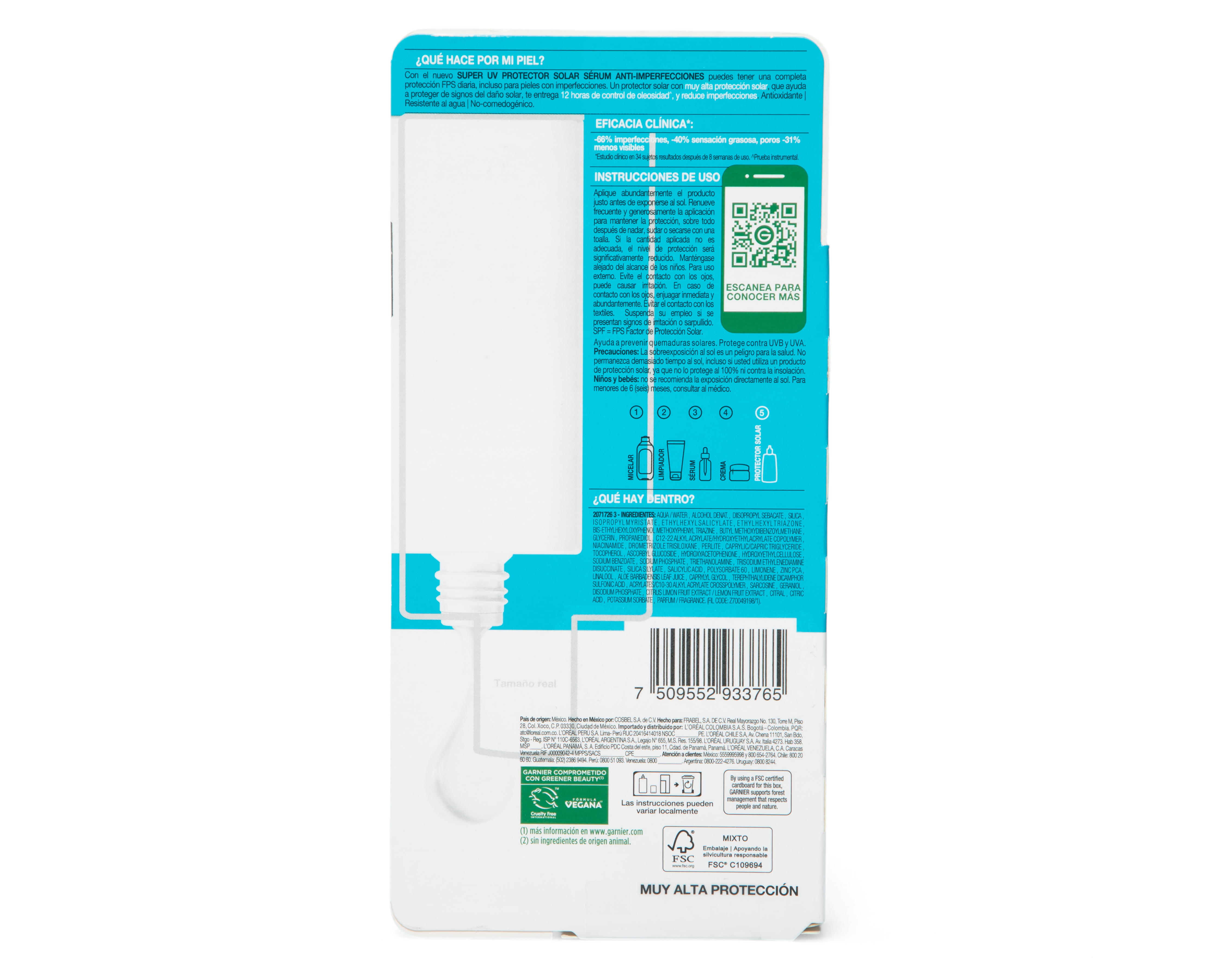 Foto 3 pulgar | Foto 2 | Sérum Protector Solar Garnier Super UV 40 ml