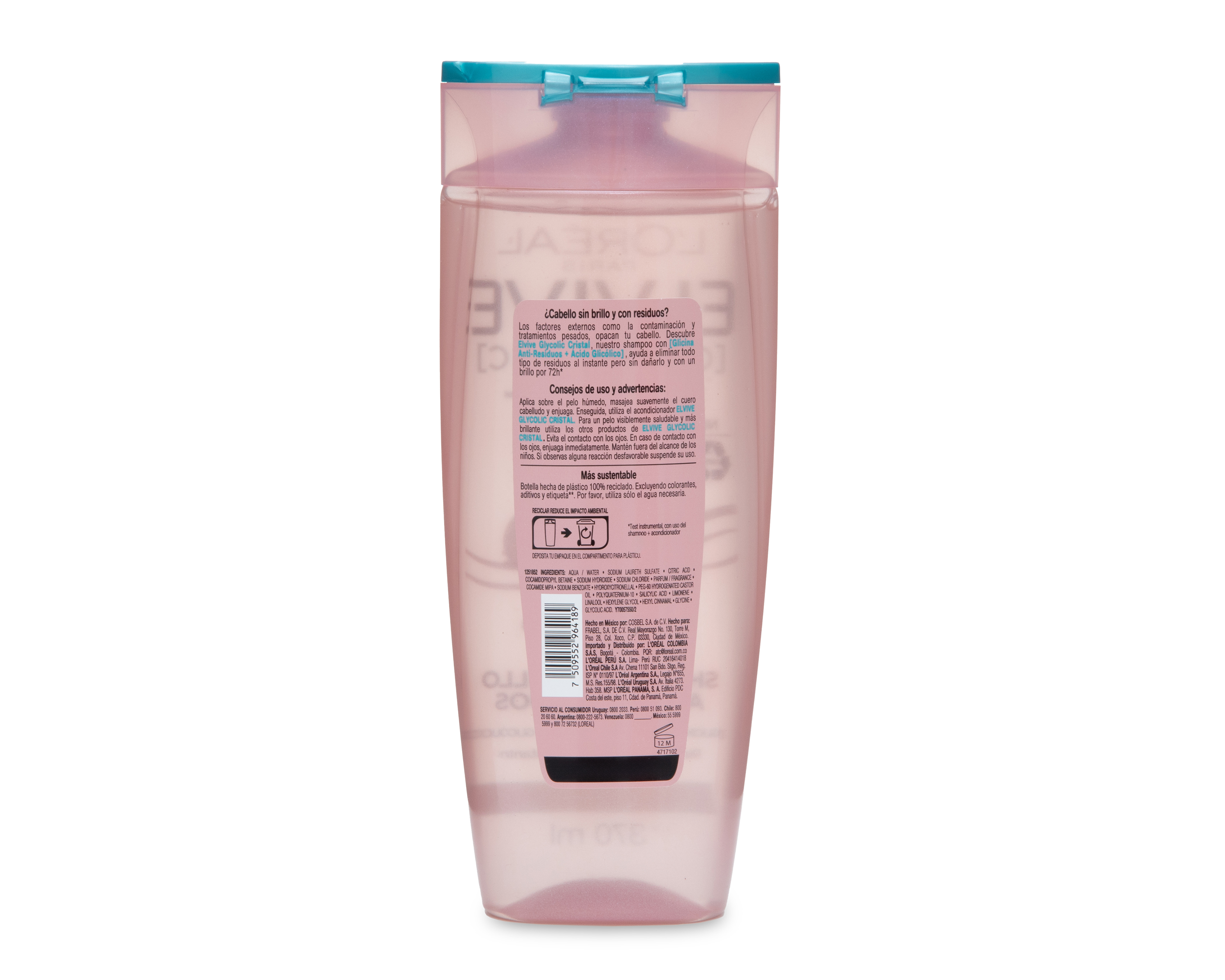 Foto 3 pulgar | Foto 2 | Shampoo Elvive Glycolic Cristal Anti-residuos 370 ml