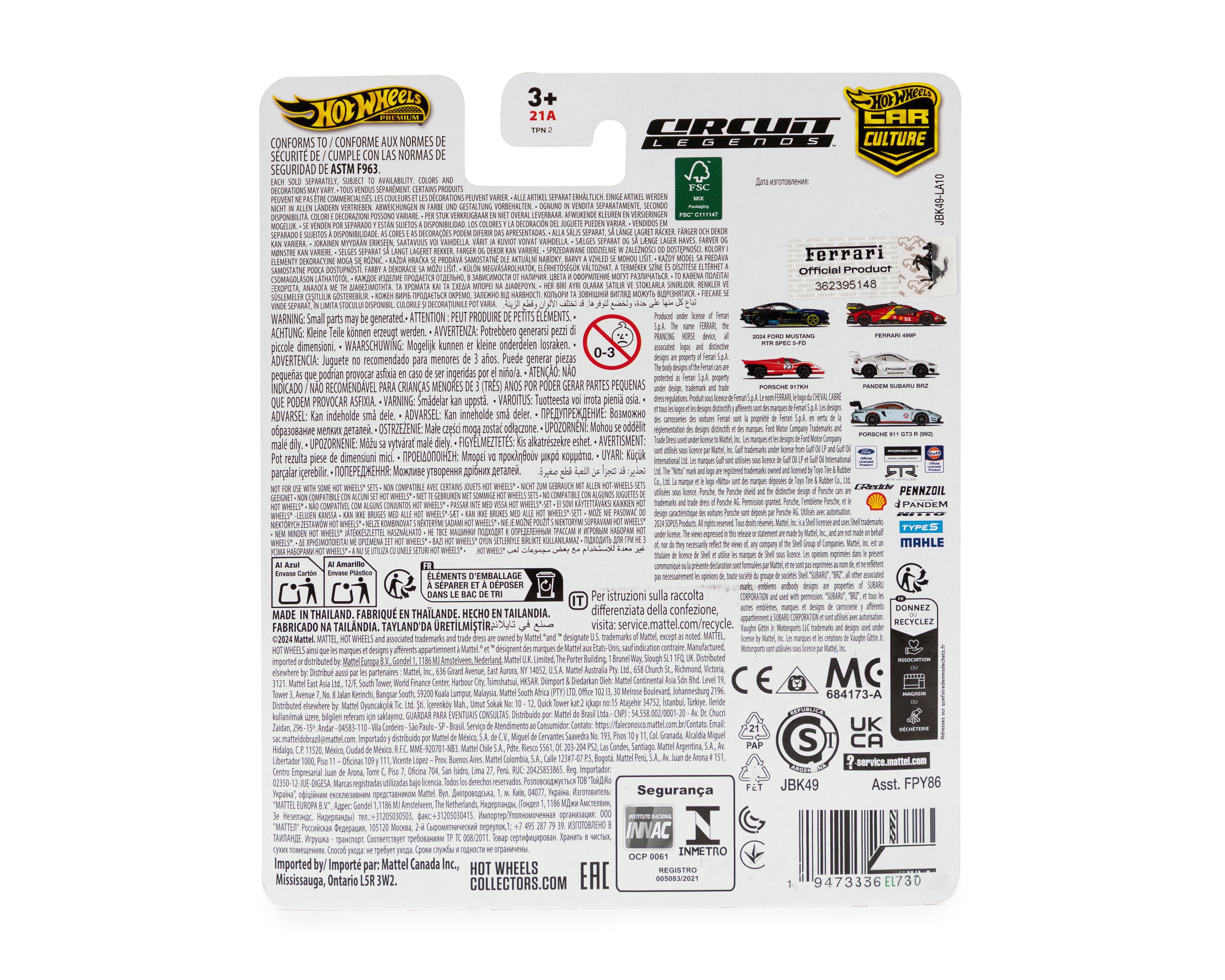 Foto 3 pulgar | Foto 2 | Carro Hot Wheels Circuit Legends