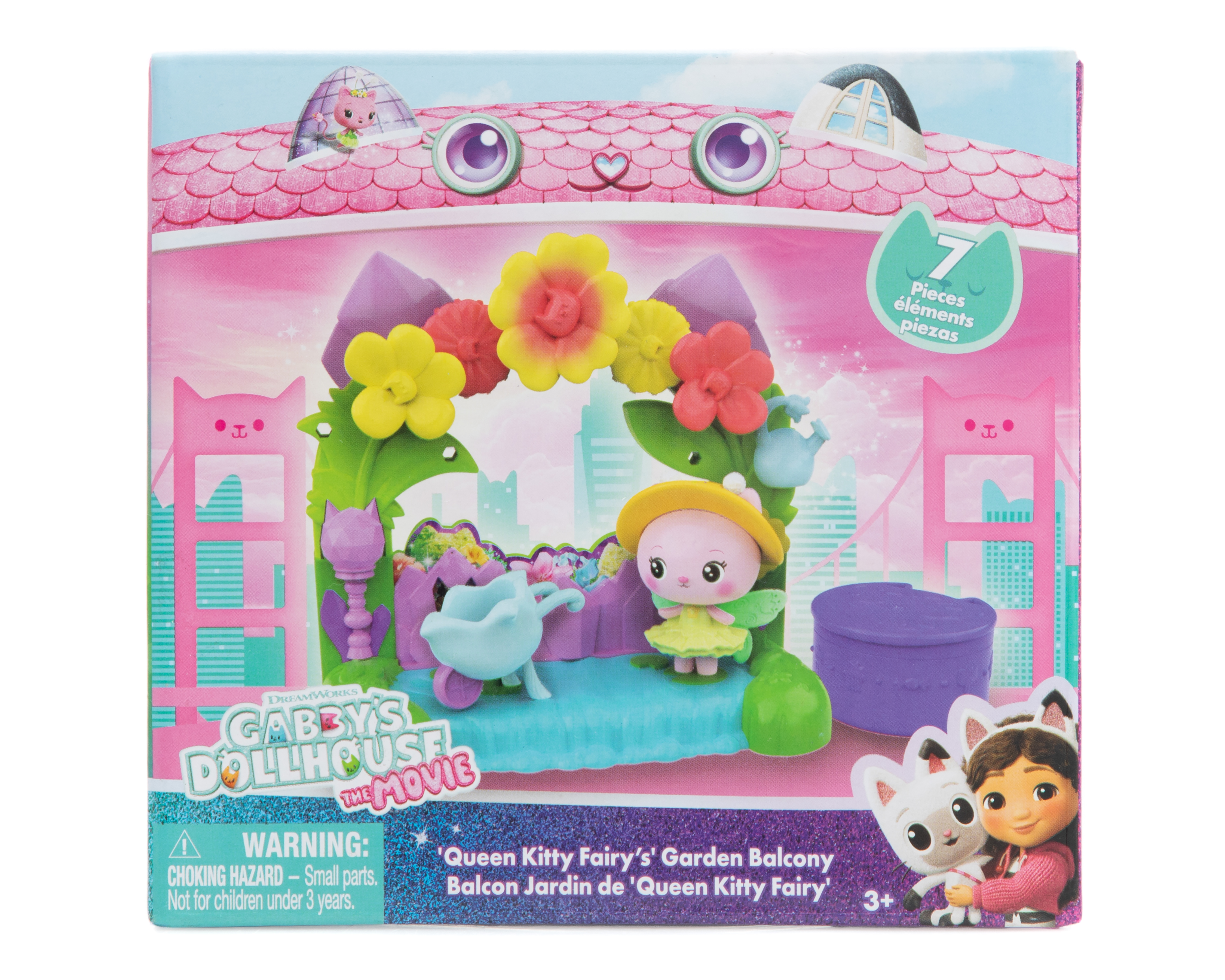 Foto 4 pulgar | Foto 3 | Balcón Jardín de Queen Kitty Fairy Gabby's Dollhouse la Pelicula 7 Piezas