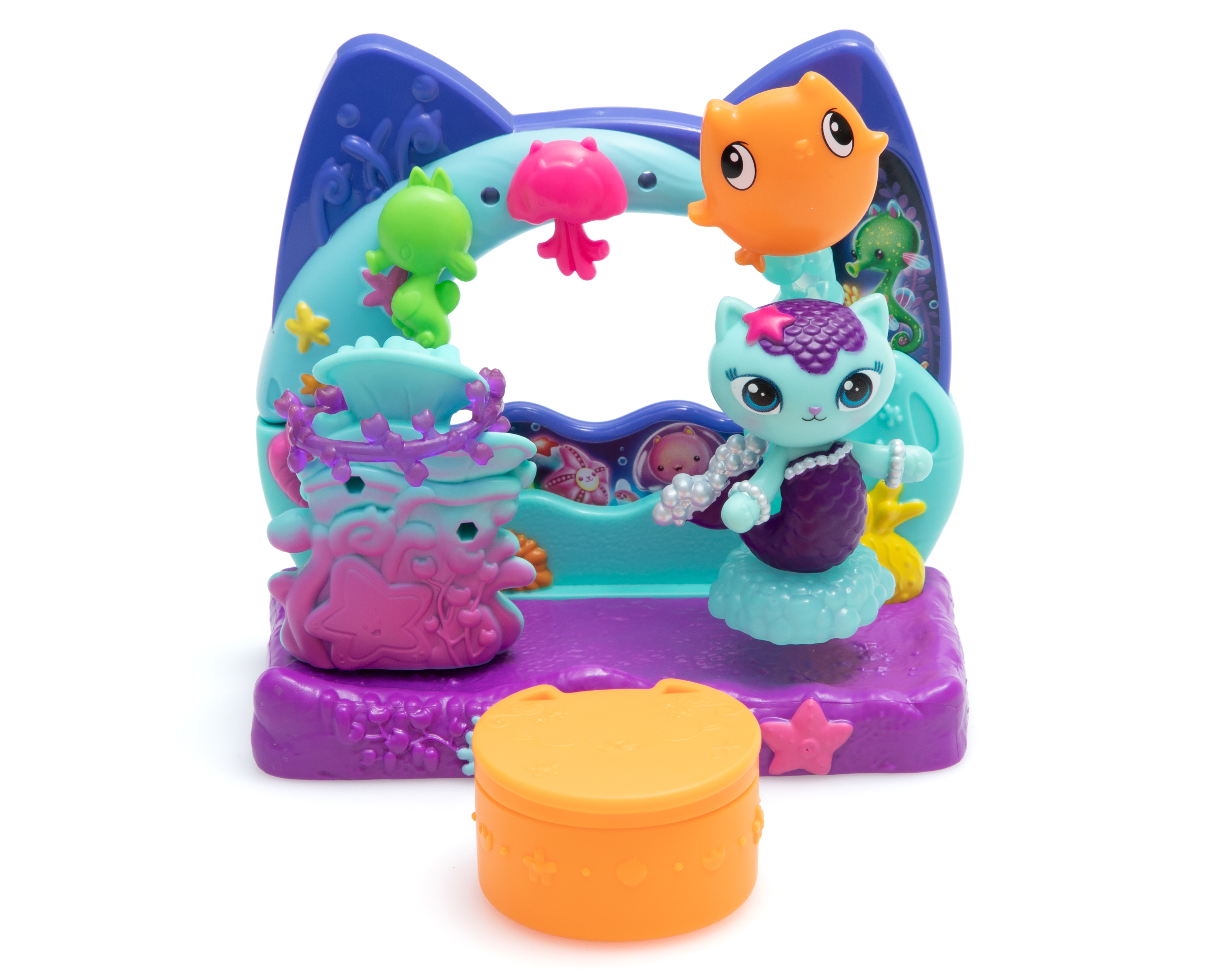 Foto 2 pulgar | Foto 1 | Balcón Aquarium de MerCat Gabby's Dollhouse la Película 7 Piezas