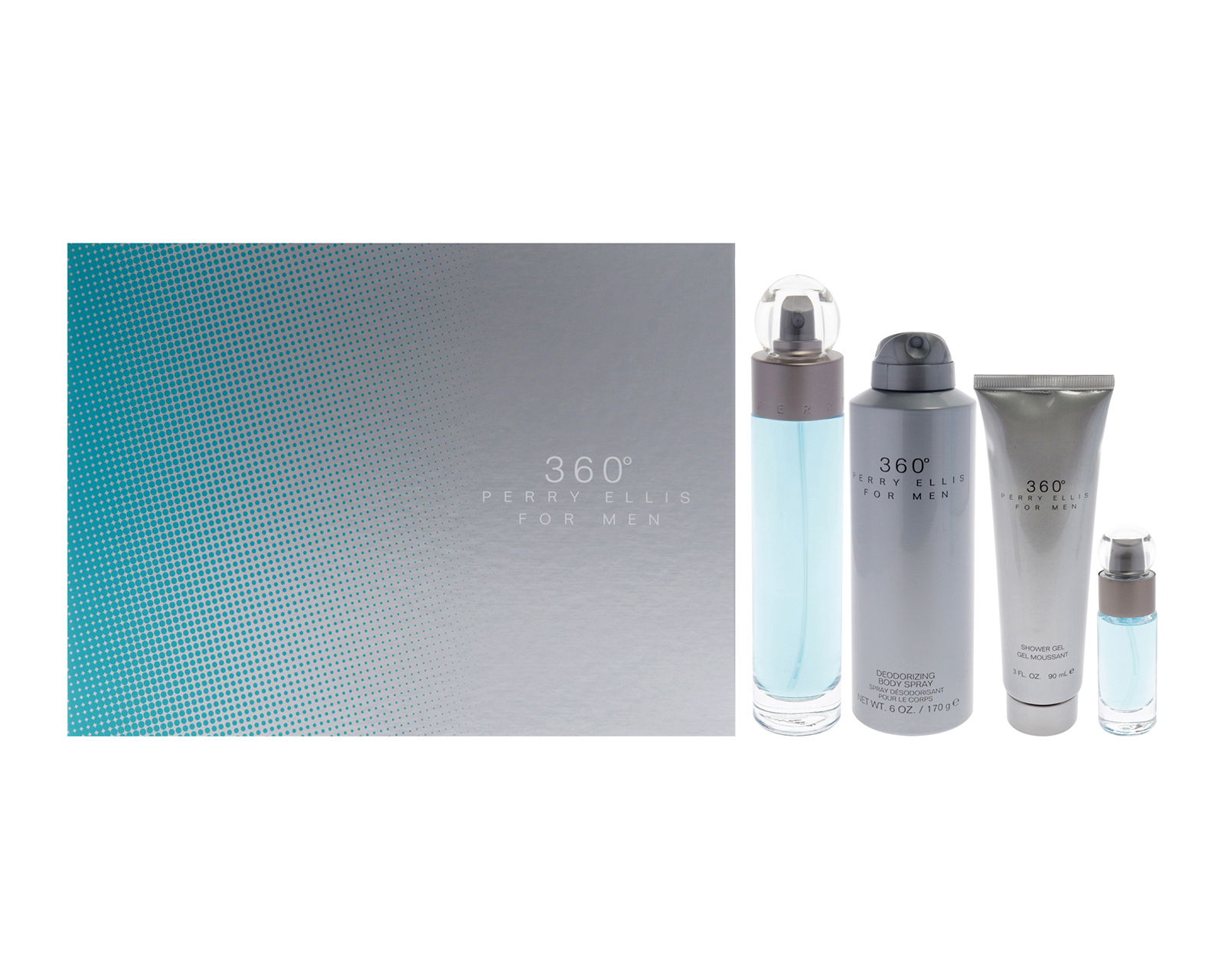 Estuche para Hombre Perry Ellis 360° For Men Eau de Toilette 4 Piezas