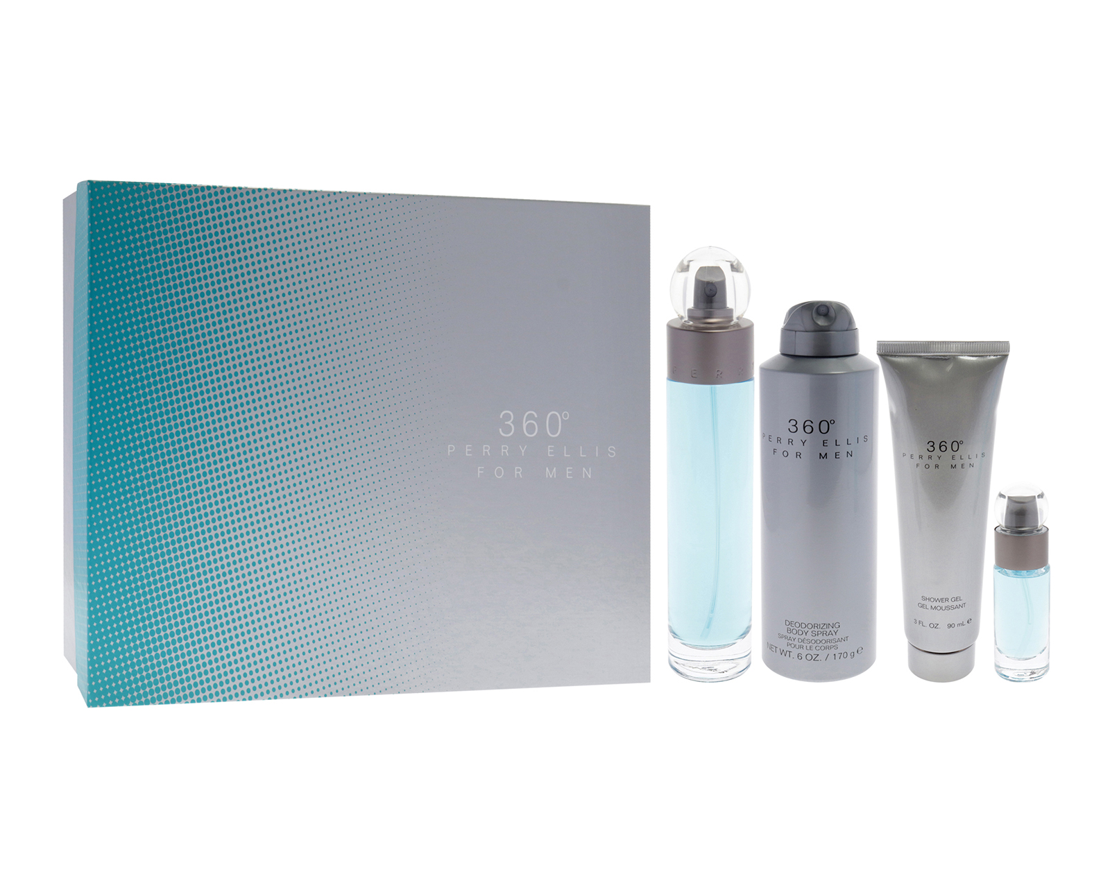 Foto 2 | Foto 2 | Estuche para Hombre Perry Ellis 360° For Men Eau de Toilette 4 Piezas