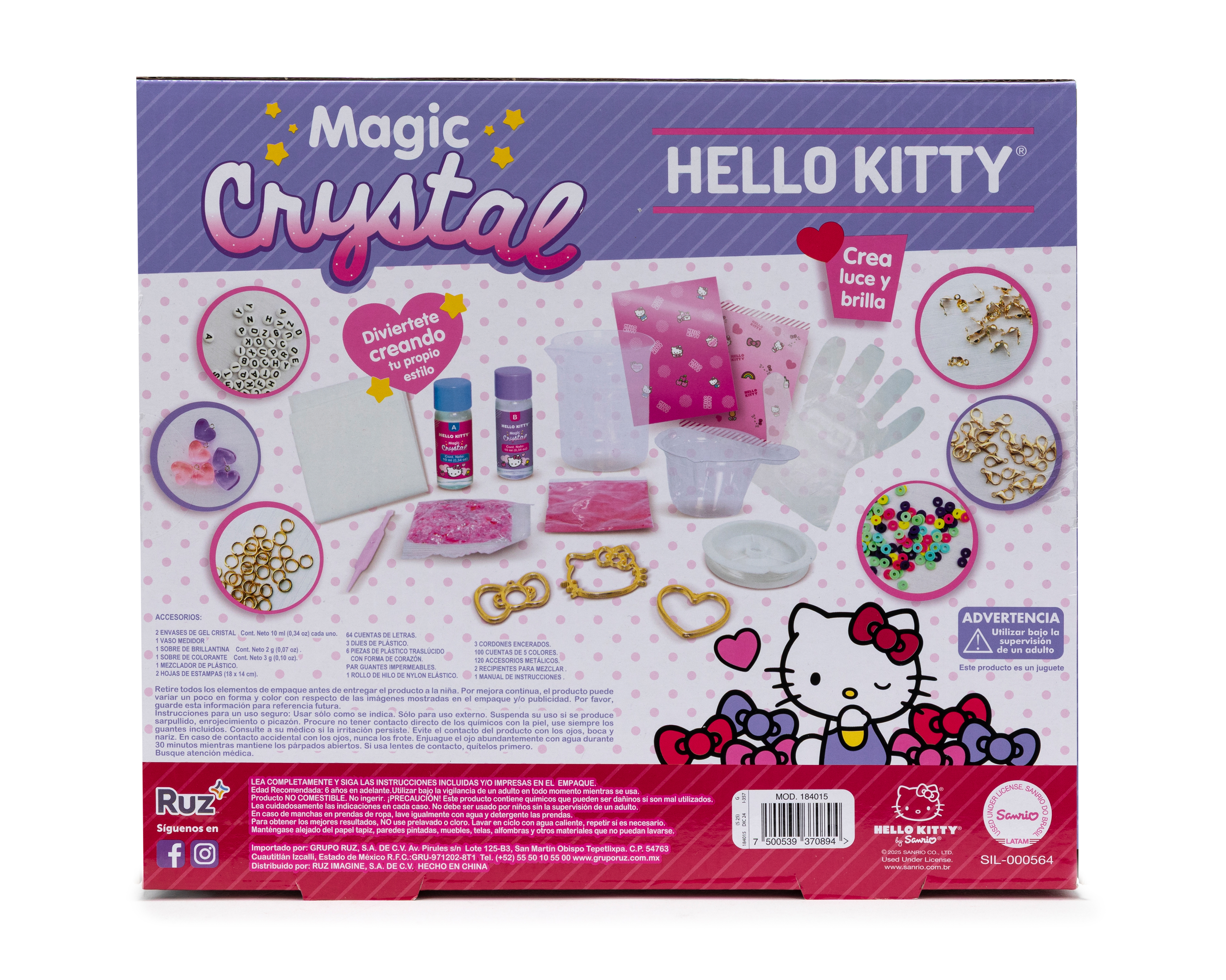 Foto 6 pulgar | Foto 5 | Juego para Crear Pulseras Hello Kitty 308 Piezas