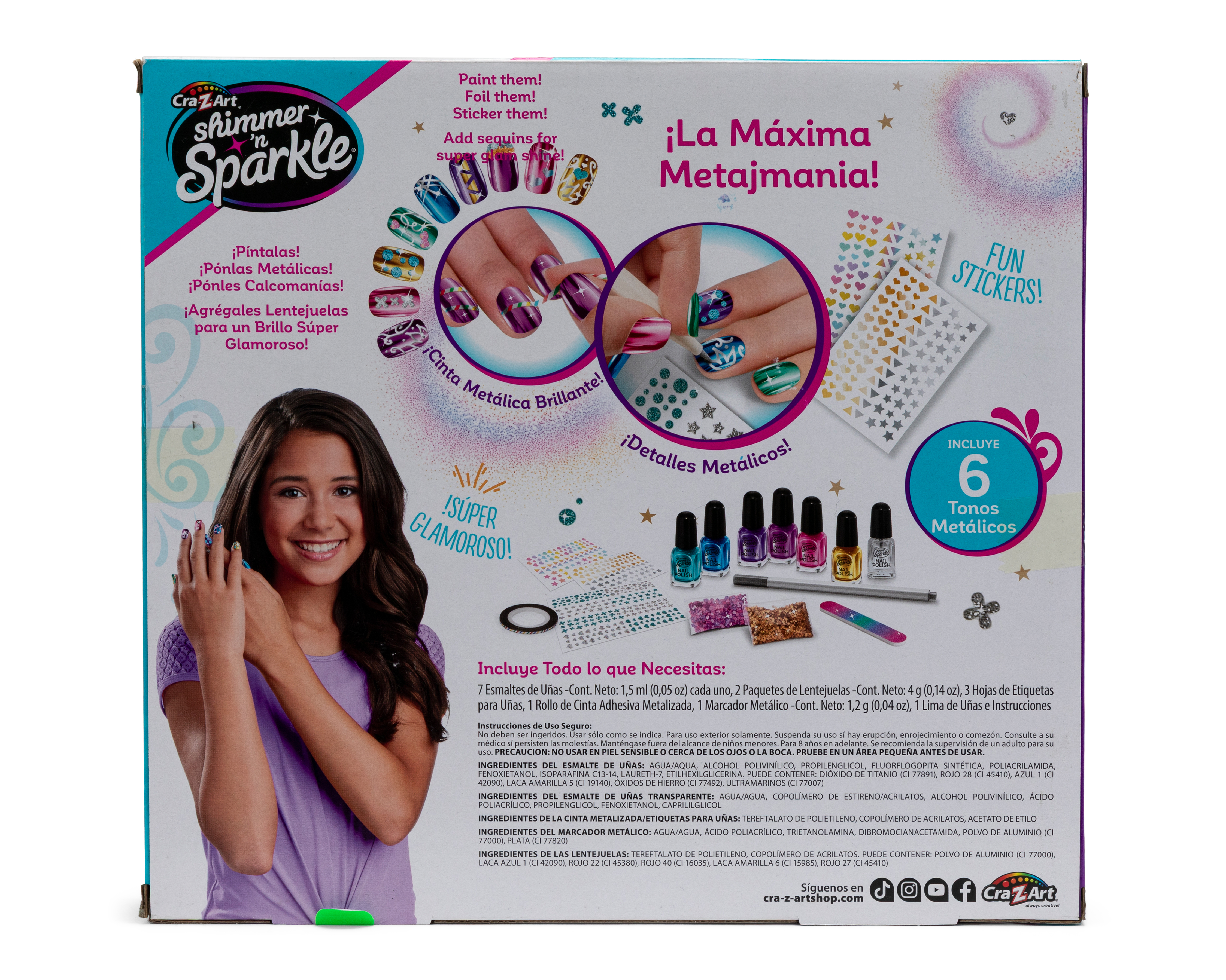 Foto 5 | Foto 5 | Juego de Decoración de Uñas Shimmer 'N Sparkle 14 Piezas