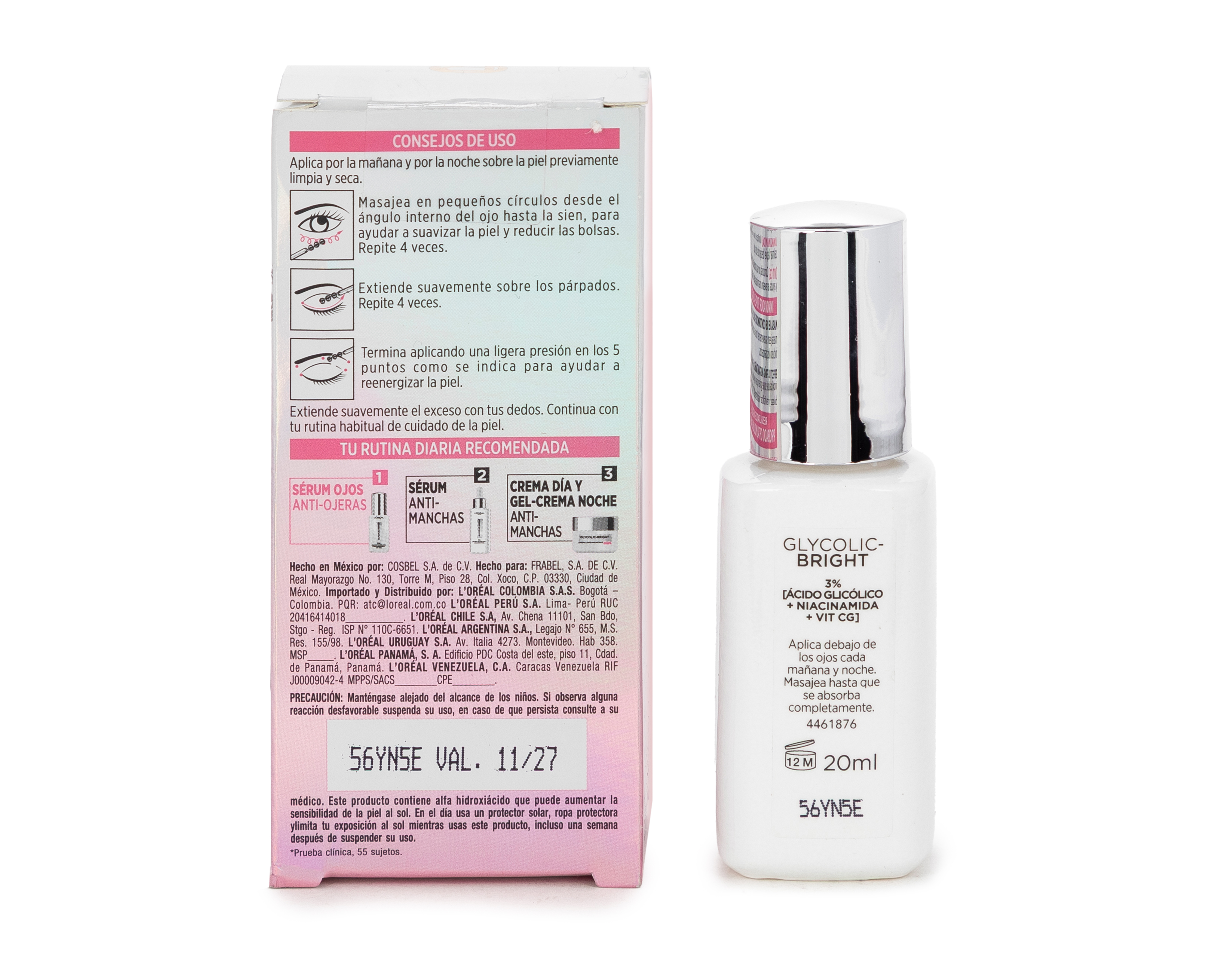 Foto 2 | Foto 2 | Sérum para Ojos Antiojeras L'Oréal Glycolic Brigth 20 g