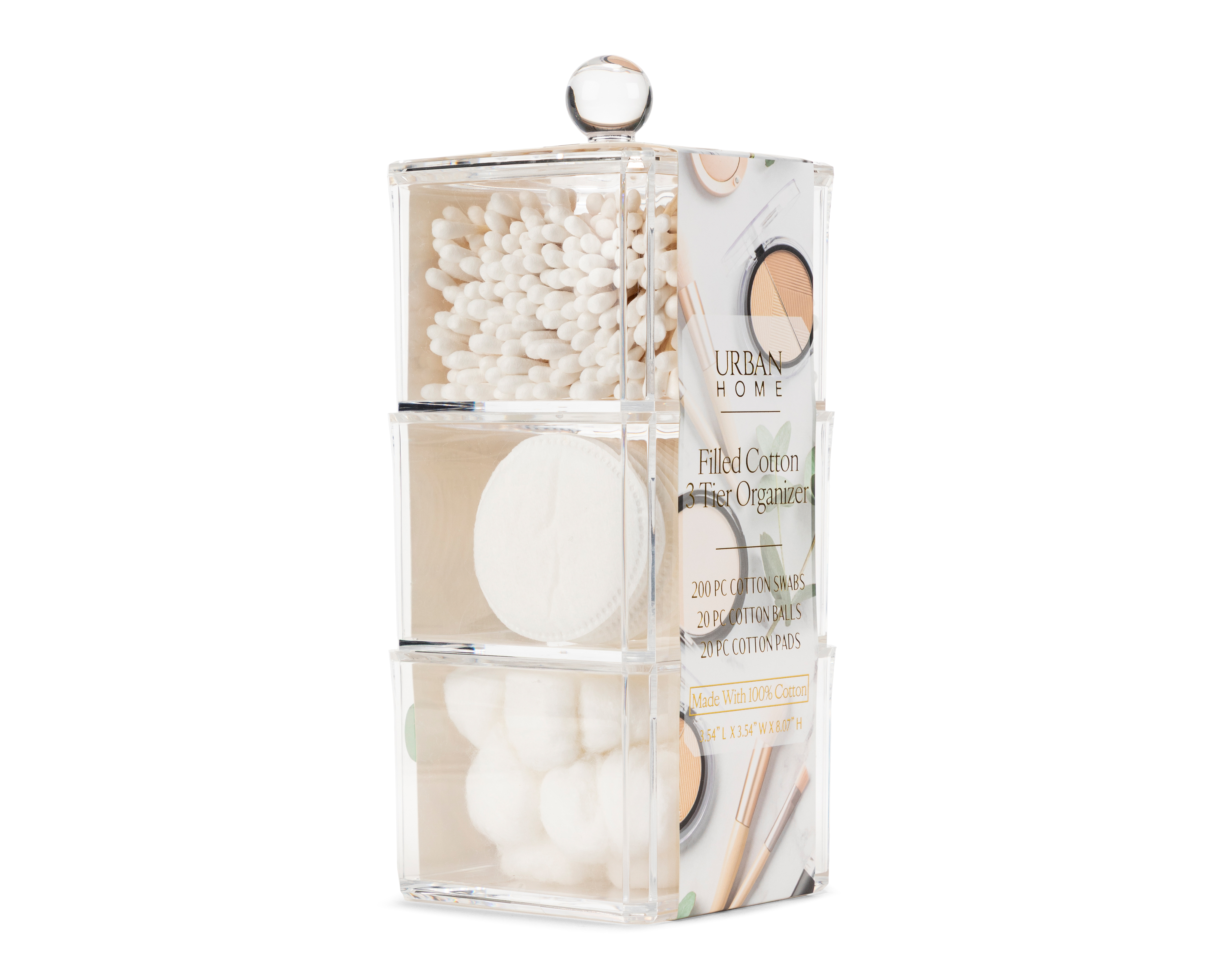 Foto 2 pulgar | Foto 1 | Organizador de Hisopos y Algodón Urban Home de Plástico