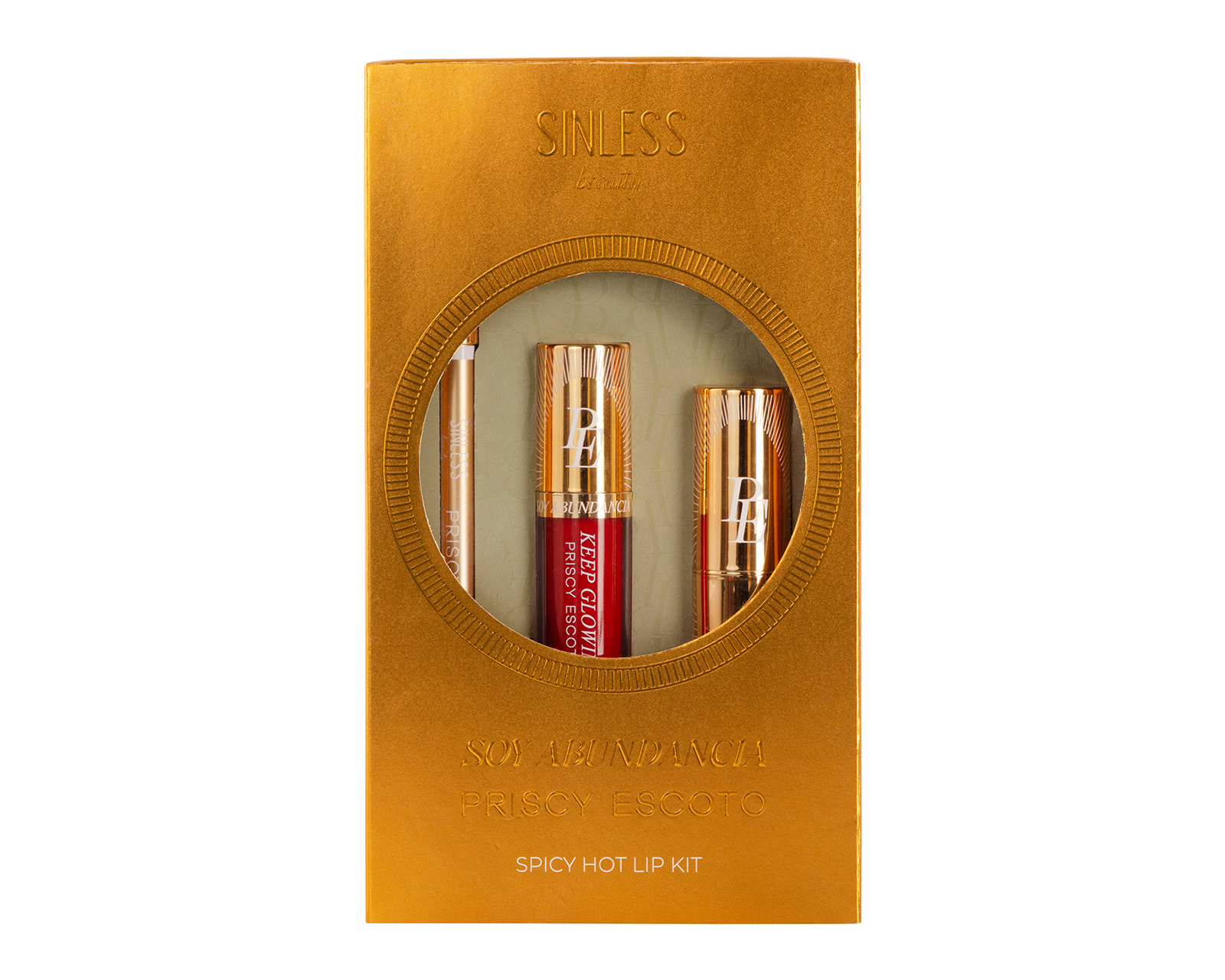 Foto 2 | Foto 2 | Kit de Maquillaje para Labios Sinless Beauty Priscy Escoto Spicy Hot Lip 3 Piezas