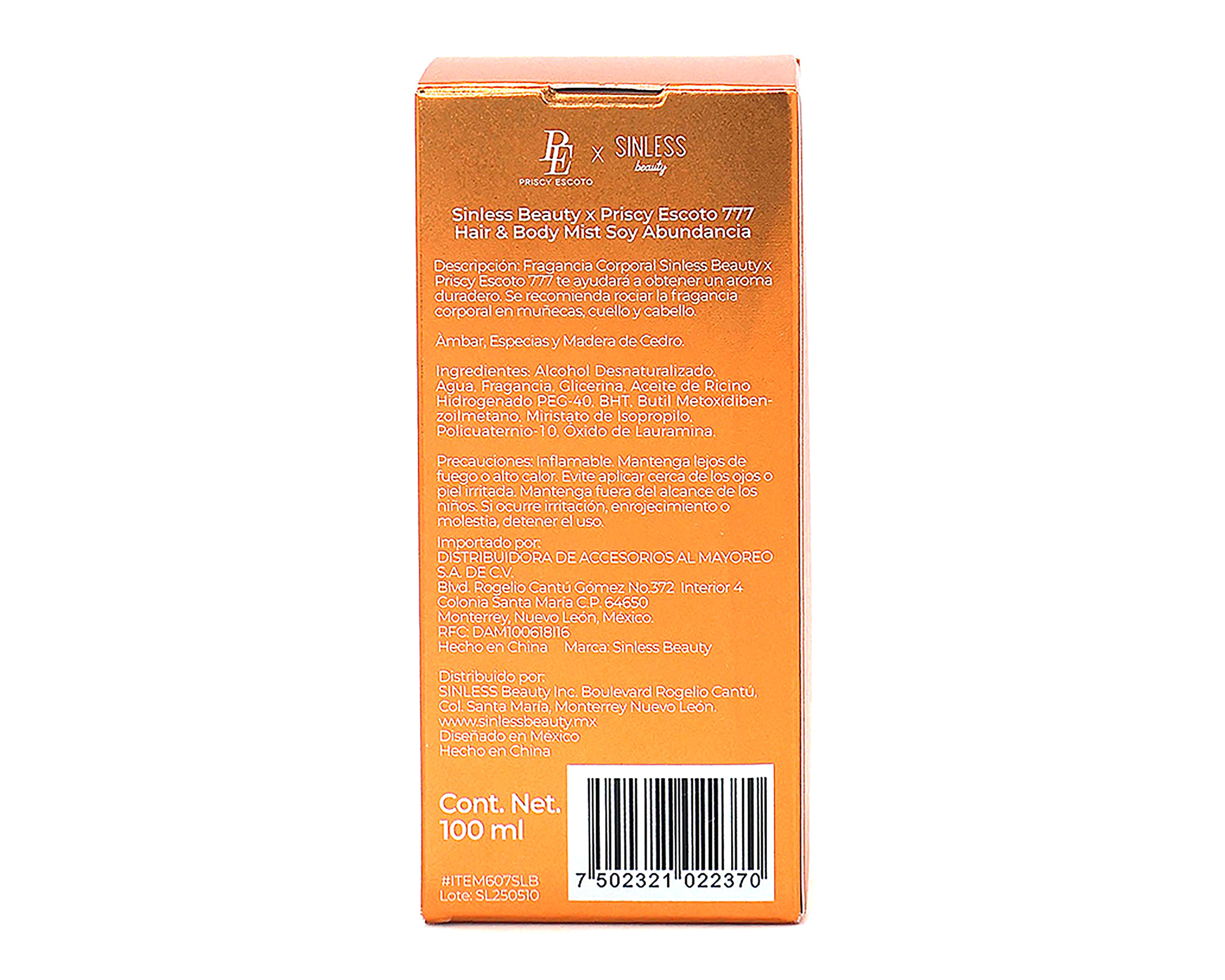 Foto 3 | Foto 3 | Body Sinless Beauty Priscy Escoto Abundancia 777 100 ml